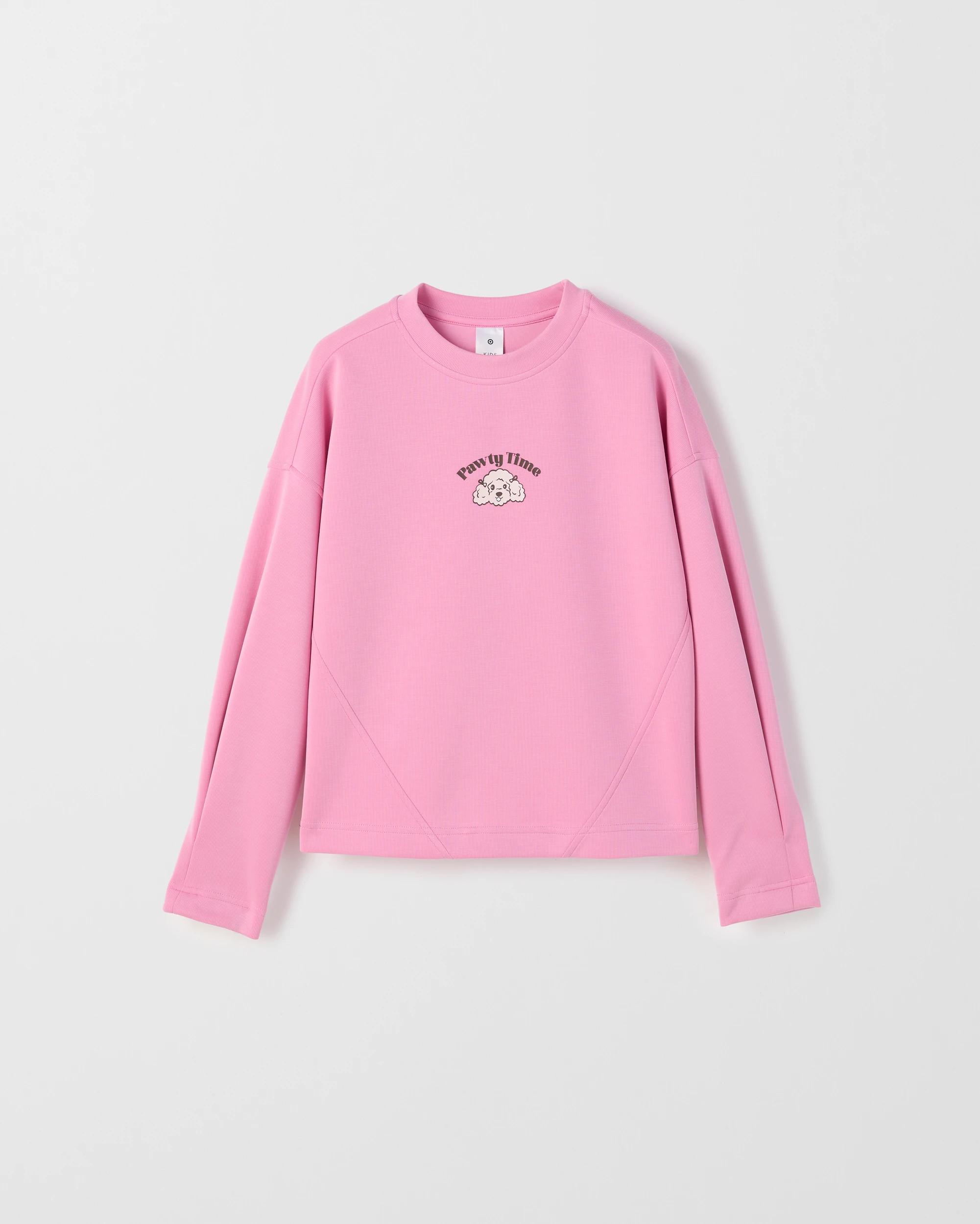 4 Target Kids Sandwash Scuba Crew Neck Top PINK, 4 of 5