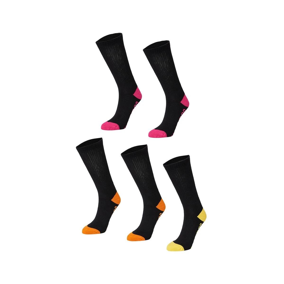 1 5 Pack Crew Jackeroo Industrial Socks BLACK, 1 of 3