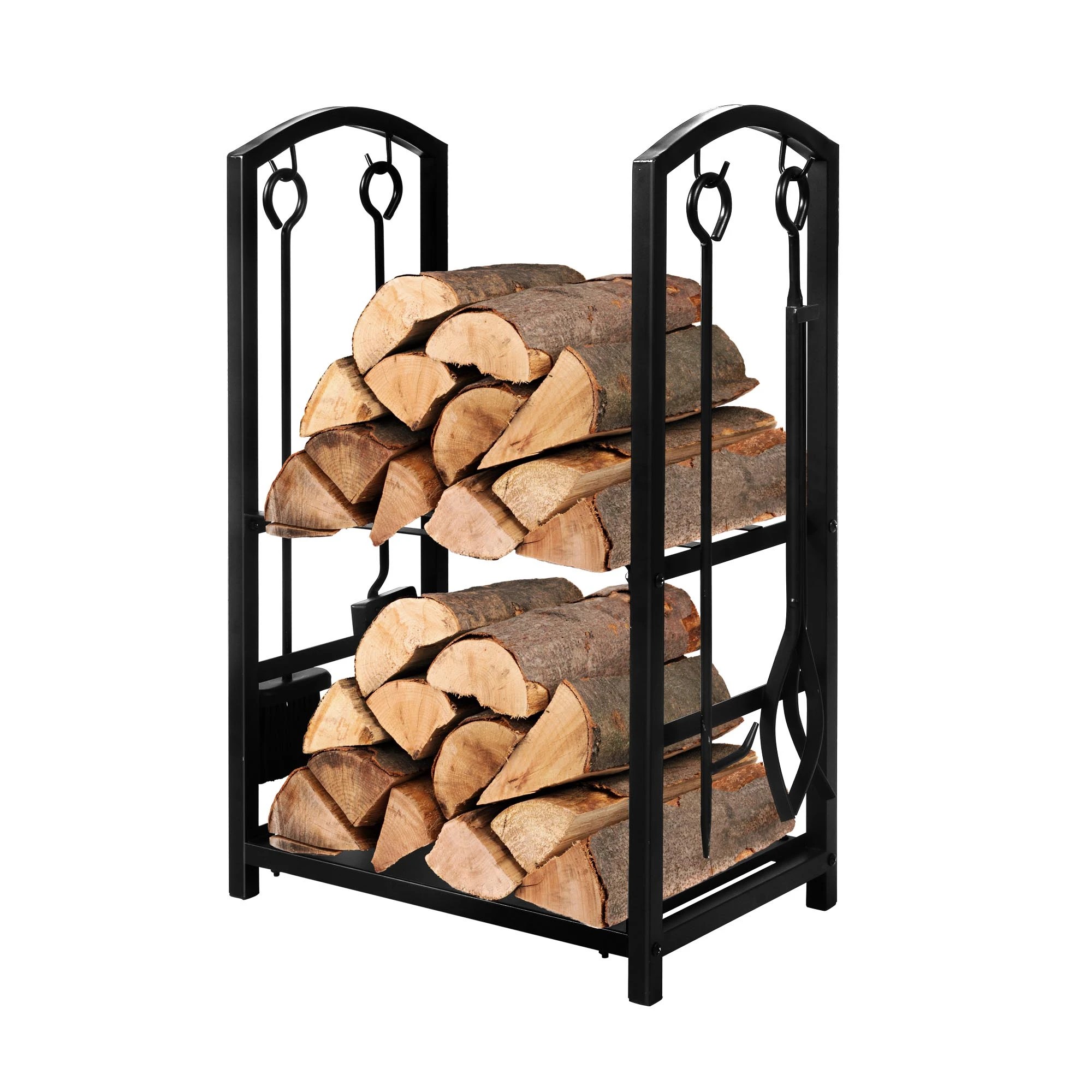 1 Traderight Firewood Rack With Fireplace Tools Set, 1 of 5