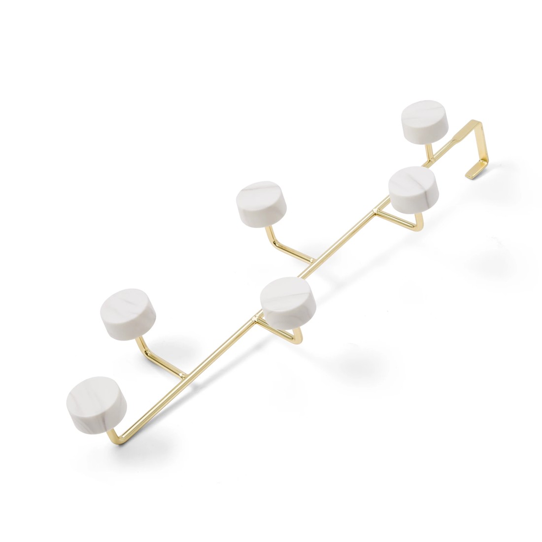 3 Marble and Gold Look Over the Door Vertical Hook, 3 of 7