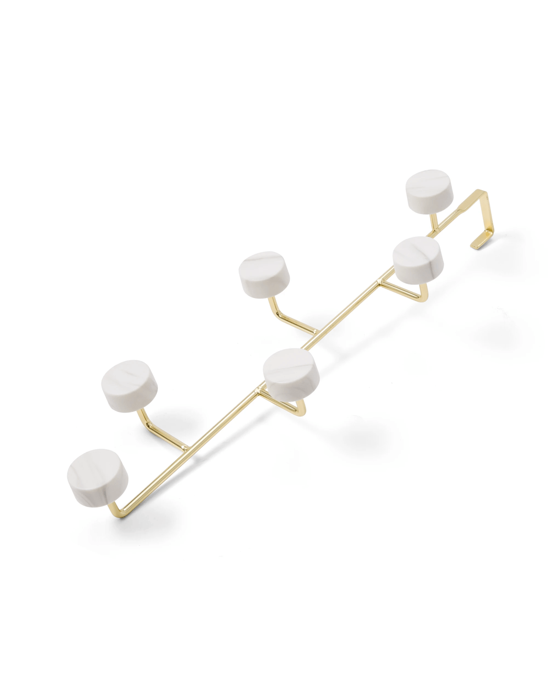 3 Marble and Gold Look Over the Door Vertical Hook, 3 of 7