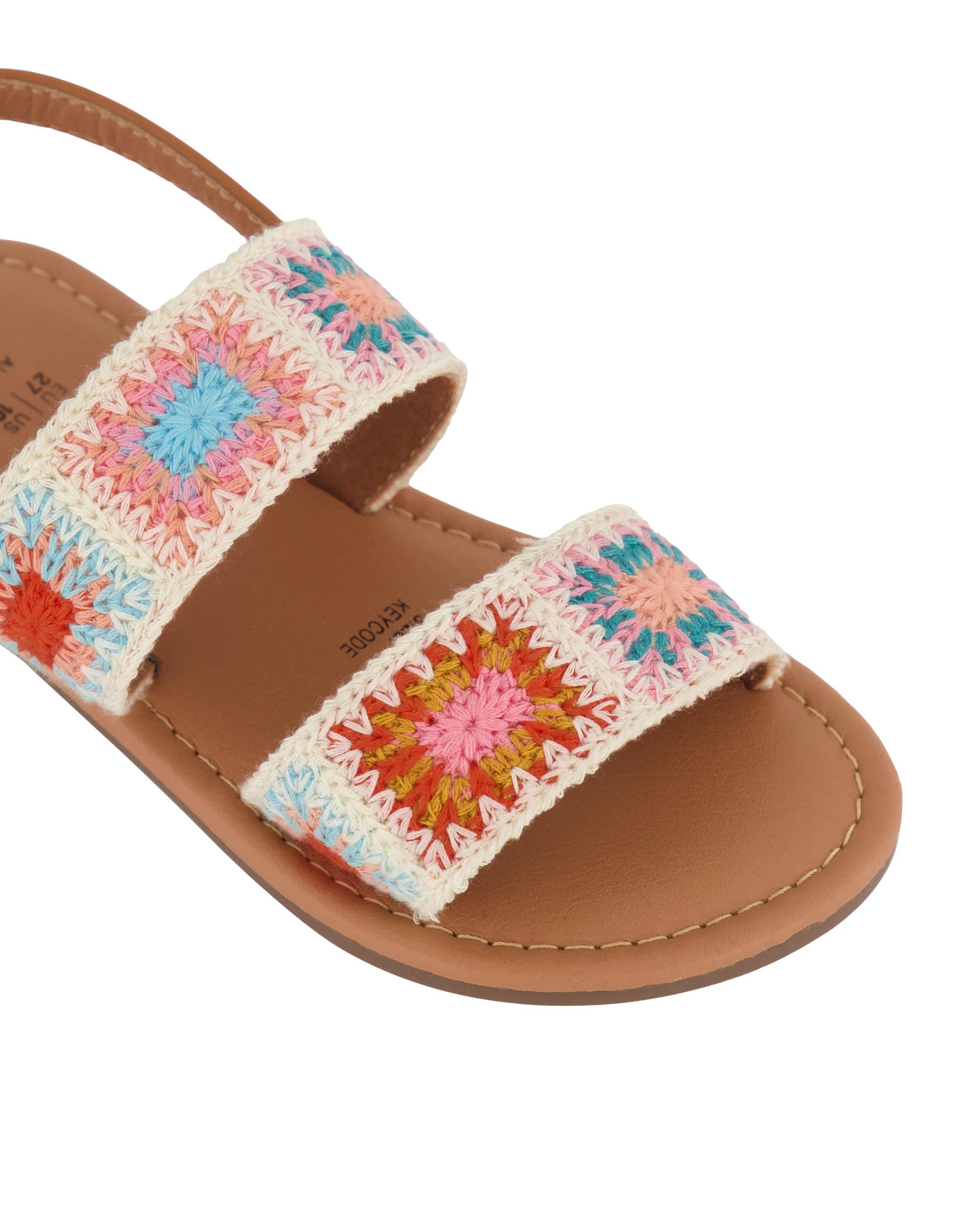 4 Junior Plaided Sandals Dbl Plait, 4 of 4