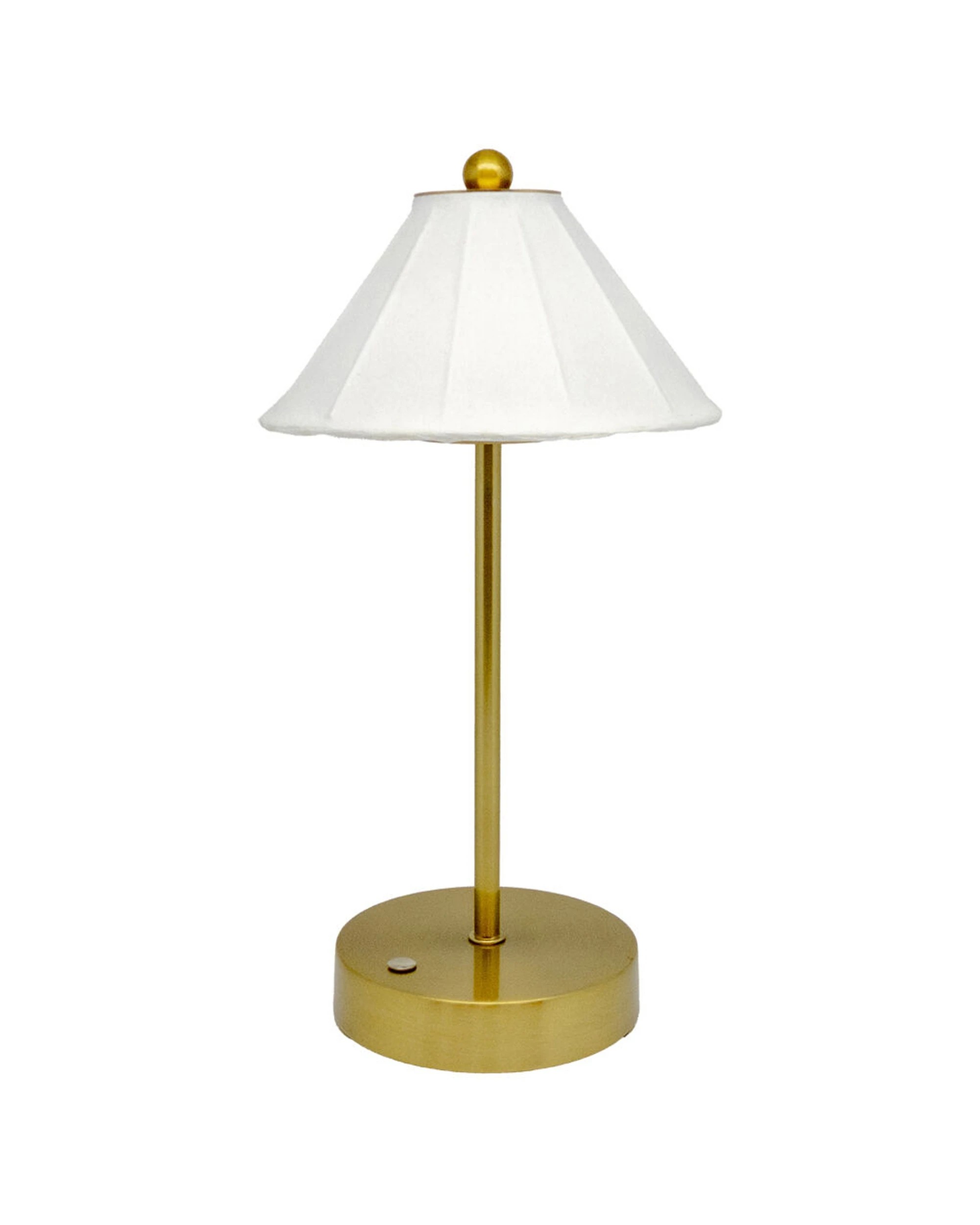 1 Boyle Rechargeable LED Table Lamp Silk Cone Shade Adjustable Lighting - Multi, 1 of 9