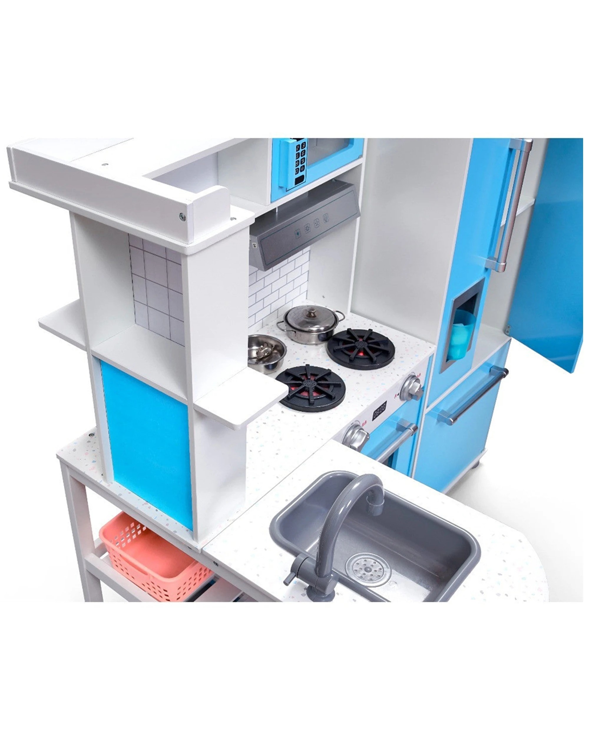 6 Plum Play Au Penne Pantry Wooden Corner Kitchen With Fridge And Accessories, 6 of 9