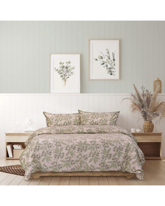 Ardor Boudoir Jasmine Cotton 250TC Quilt Cover Set Elderberry - Double Bed - Purple