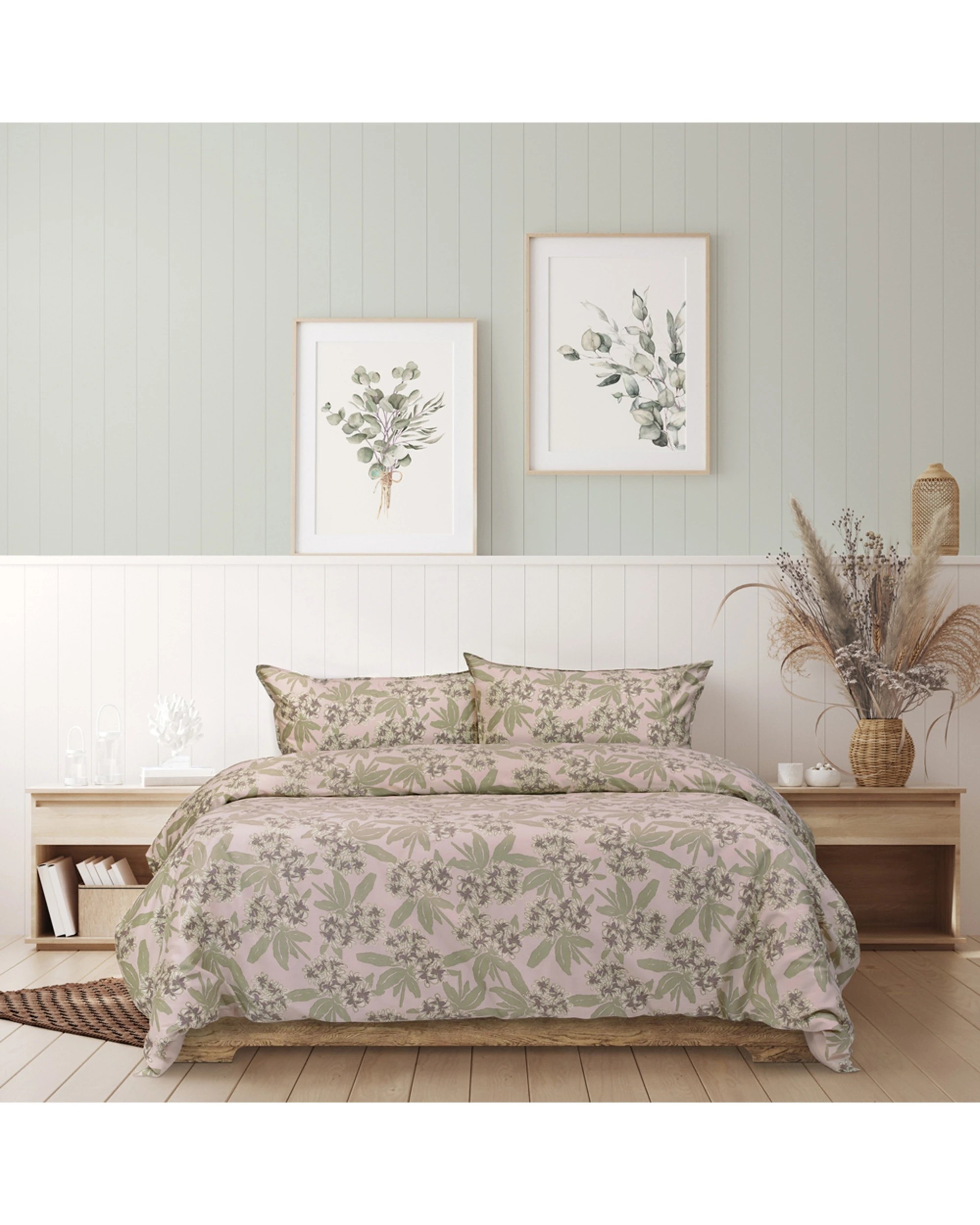 1 Ardor Boudoir Double Jasmine Cotton 250TC Quilt Cover Set Elderberry - Purple, 1 of 1