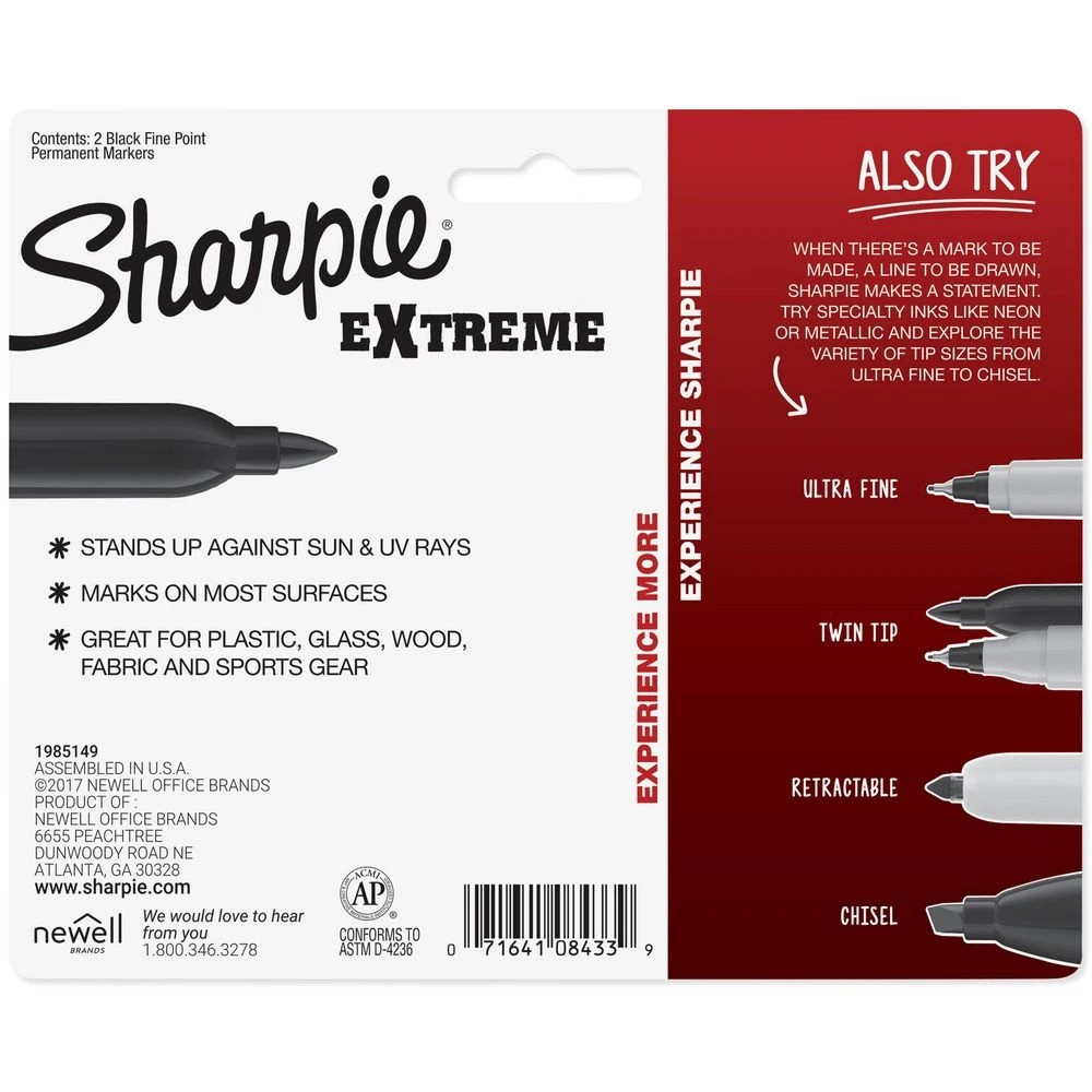 7 Sharpie Extreme Fine Permanent Marker Black 2 Pack, 7 of 7