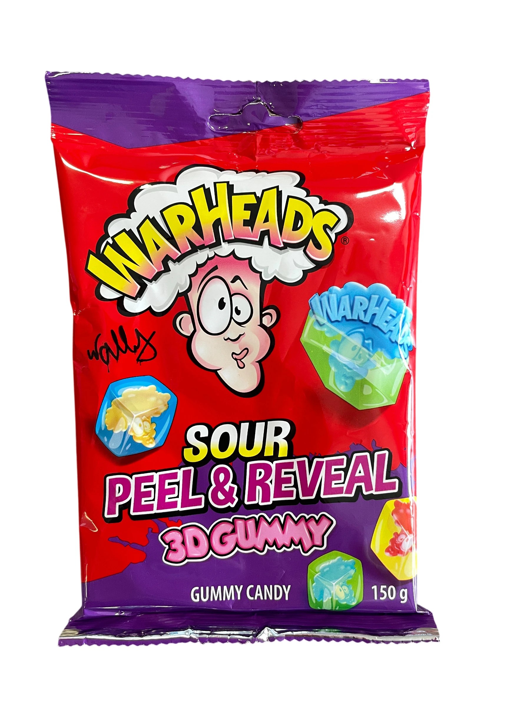1 Warheads Sour Peel & Reveal 3D Gummy Candy 150g, 1 of 2