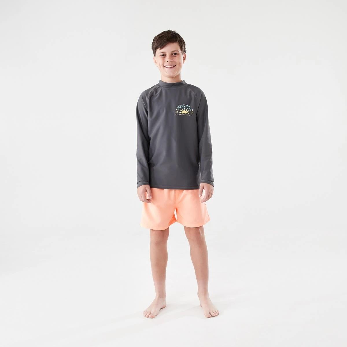 4 Basic Swim Shorts NEON LIGHT ORANGE, 4 of 5