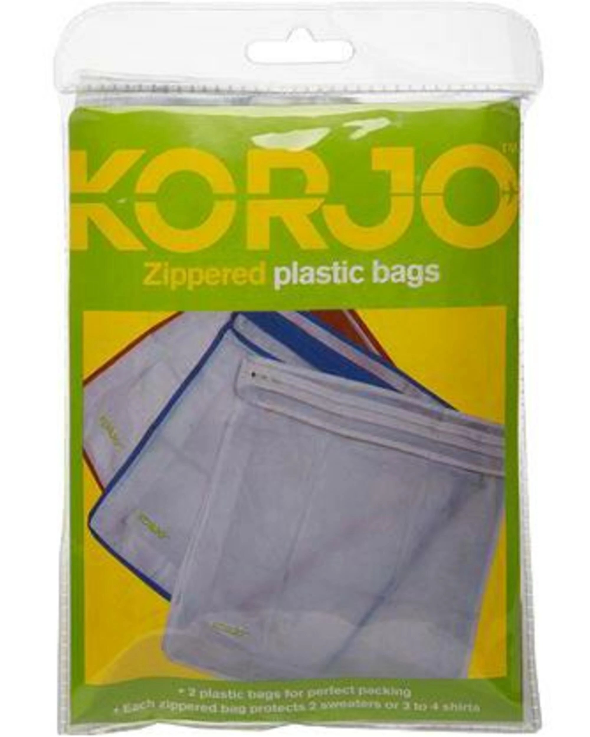 1 Korjo Resealable Zippered Plastic Bags - 2-Pack - Clear, 1 of 1