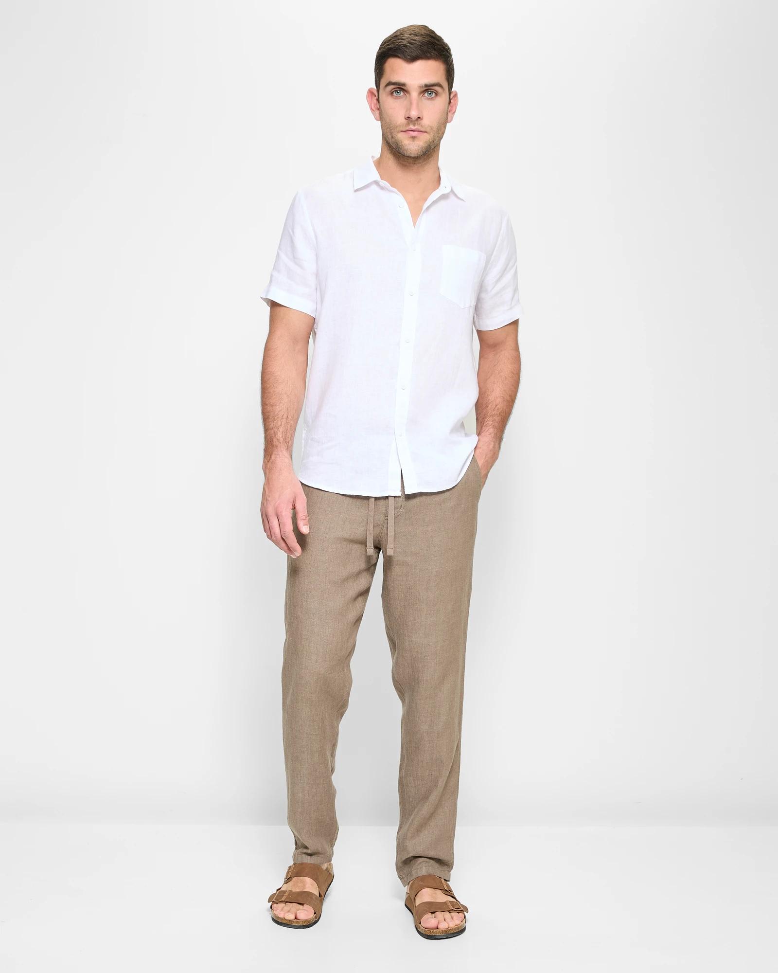 2 Target European Linen Pants MUSHROOM, 2 of 8