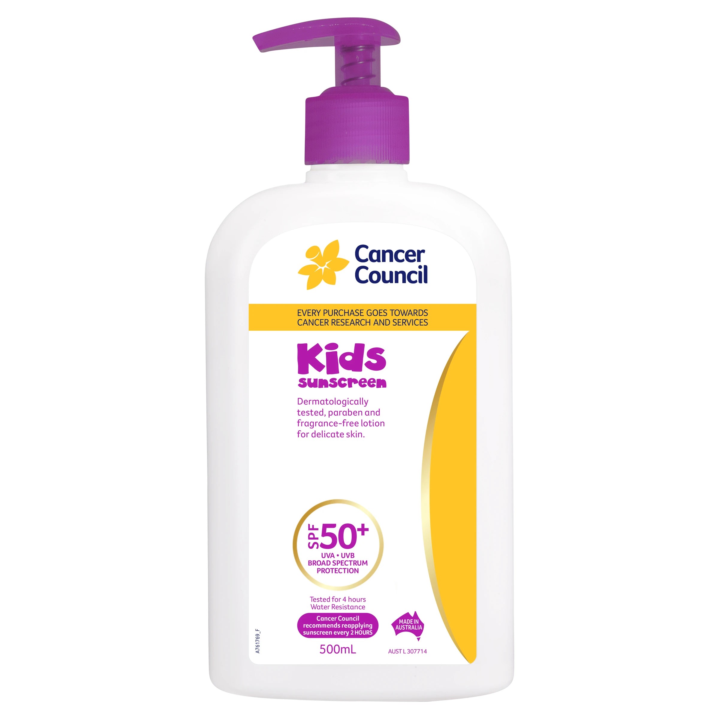 1 Cancer Council Kids SPF50+ Sunscreen 500ml, 1 of 4