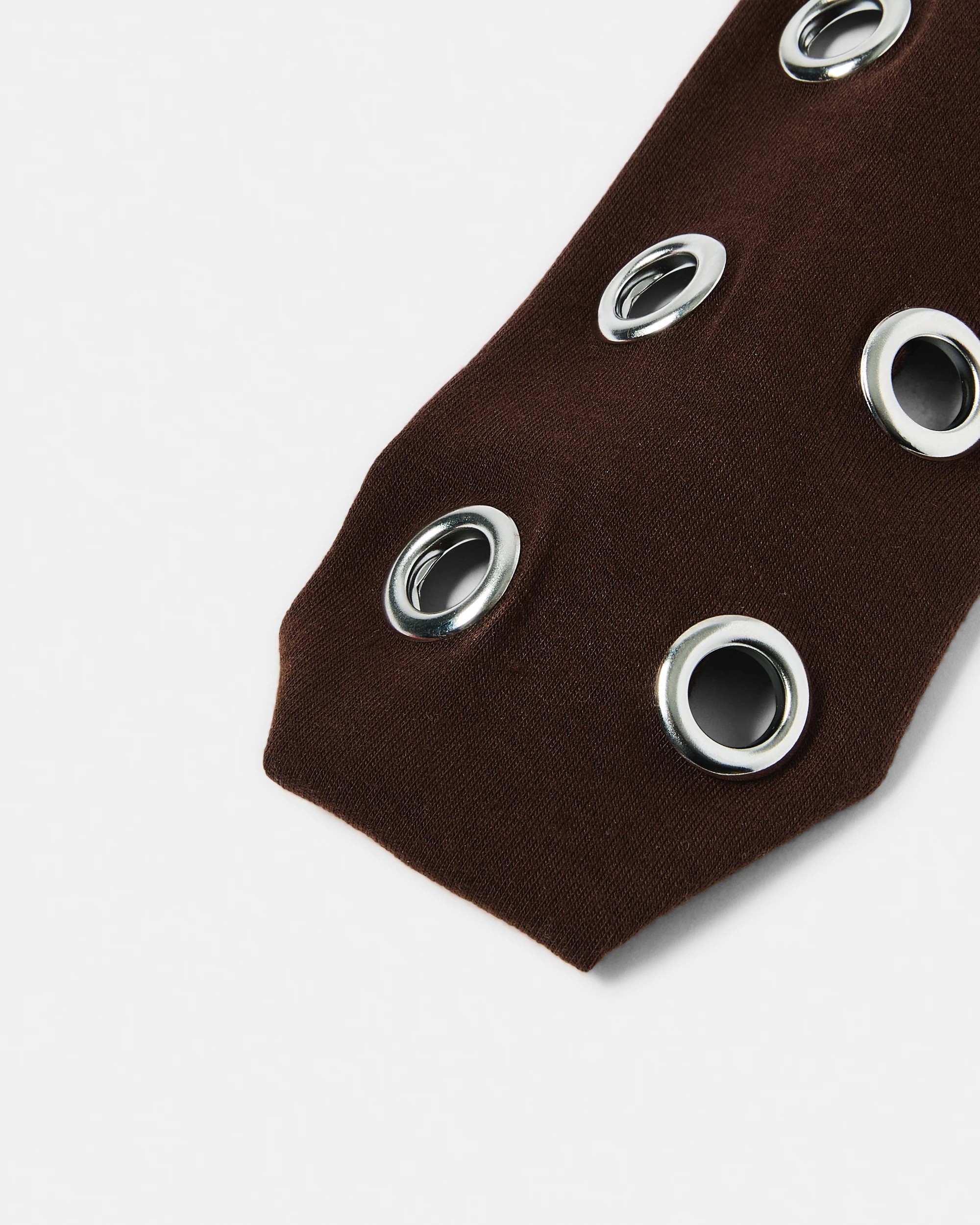 3 Eyelet Stretch Headband - Brown, 3 of 6