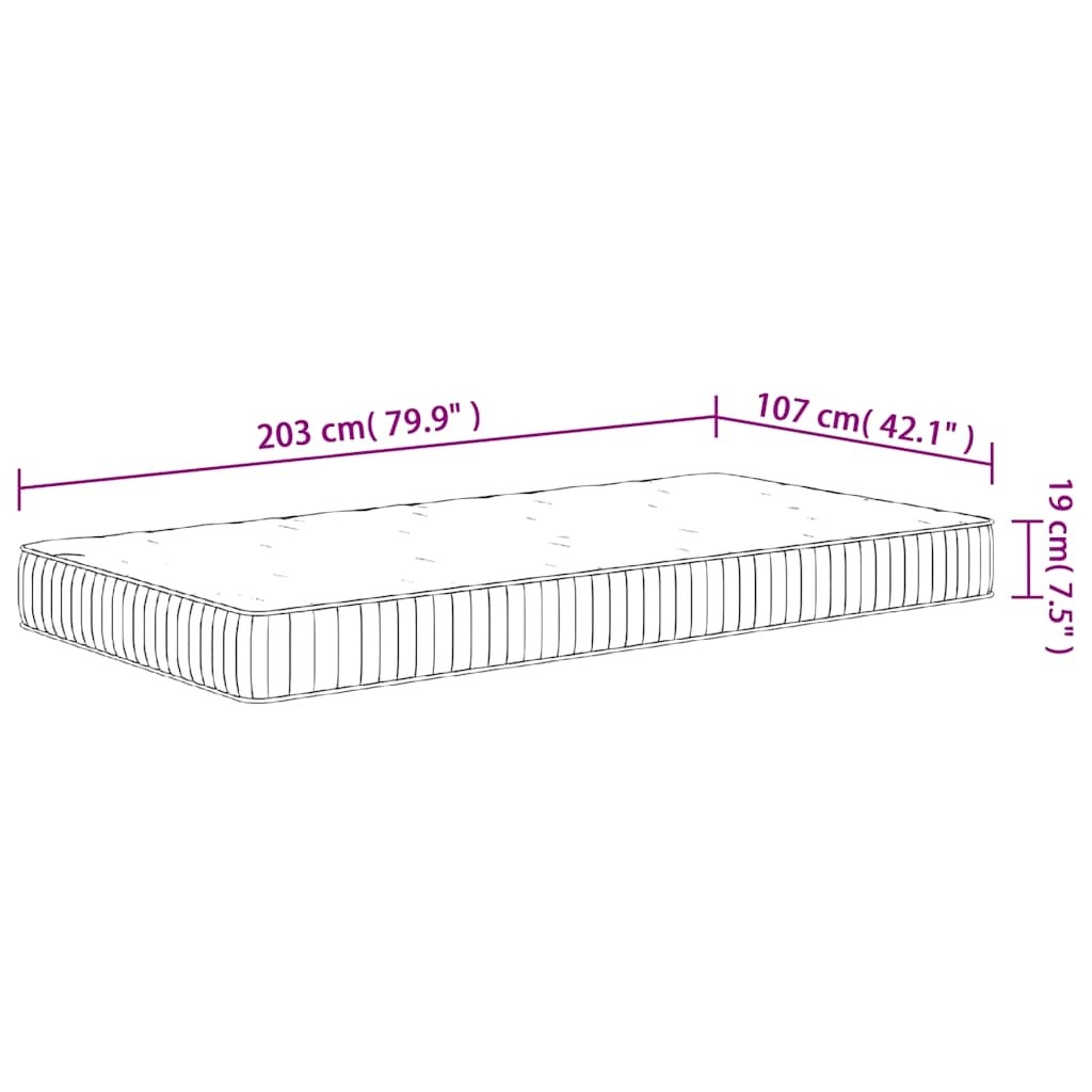 9 Vidaxl Mattress - White - King Single Bed - White, 9 of 9