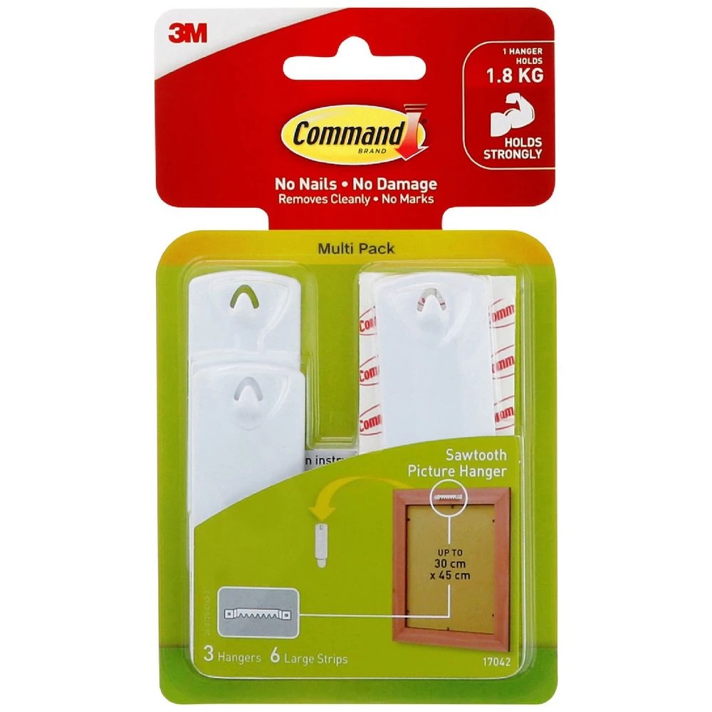 1 3M Command Sawtooth Picture Hooks Value Pack, 1 of 2