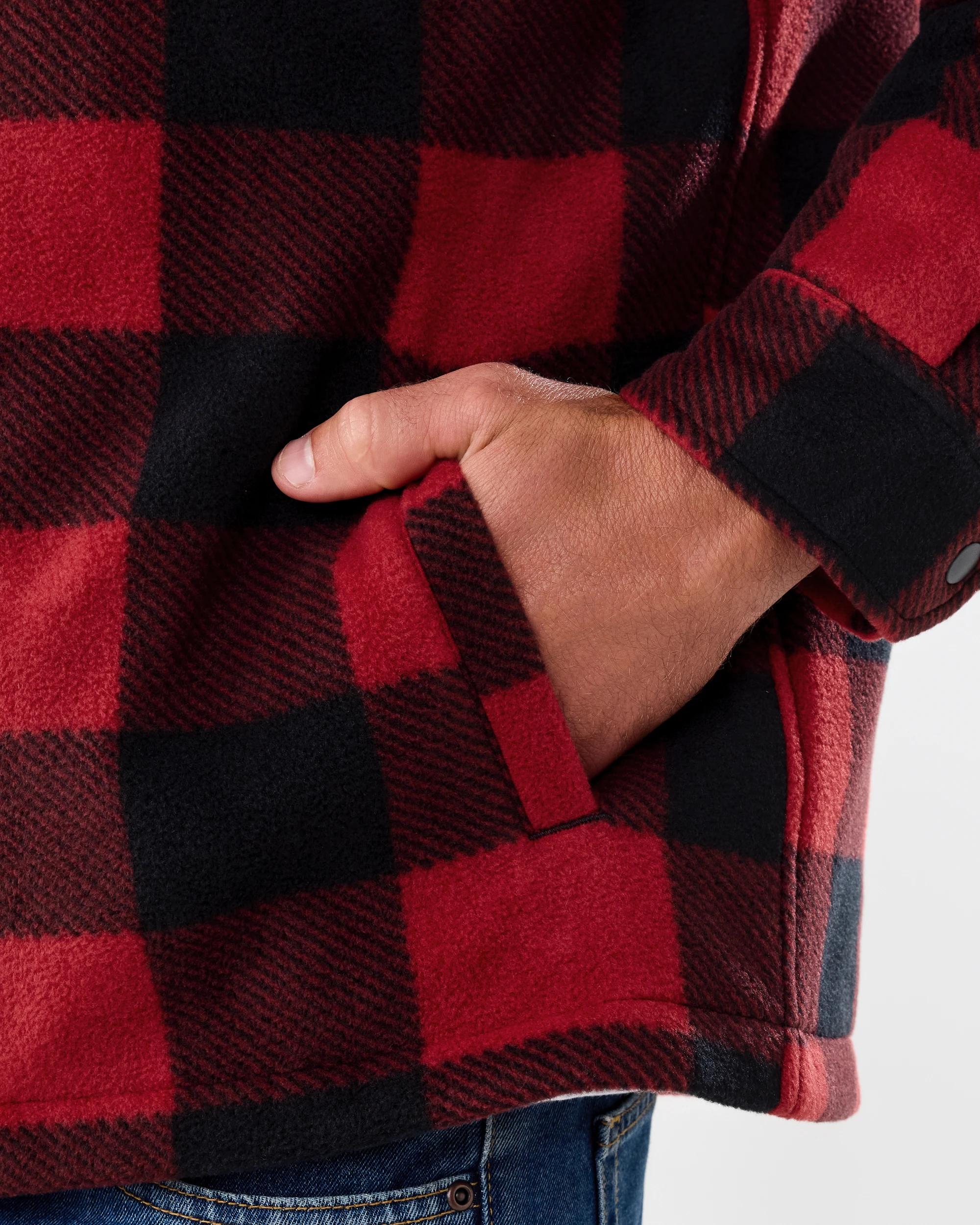 8 Workwear Padded Industrial Jacket Red Check, 8 of 8