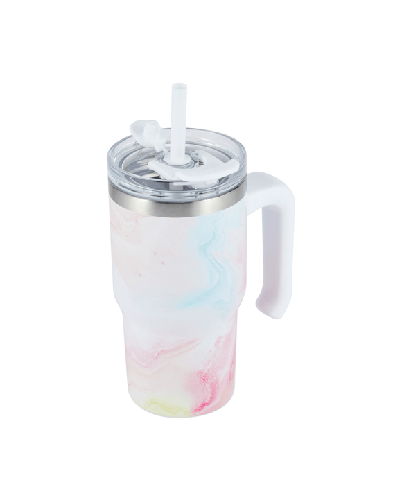 600ml Marble Look Tumbler with Handle