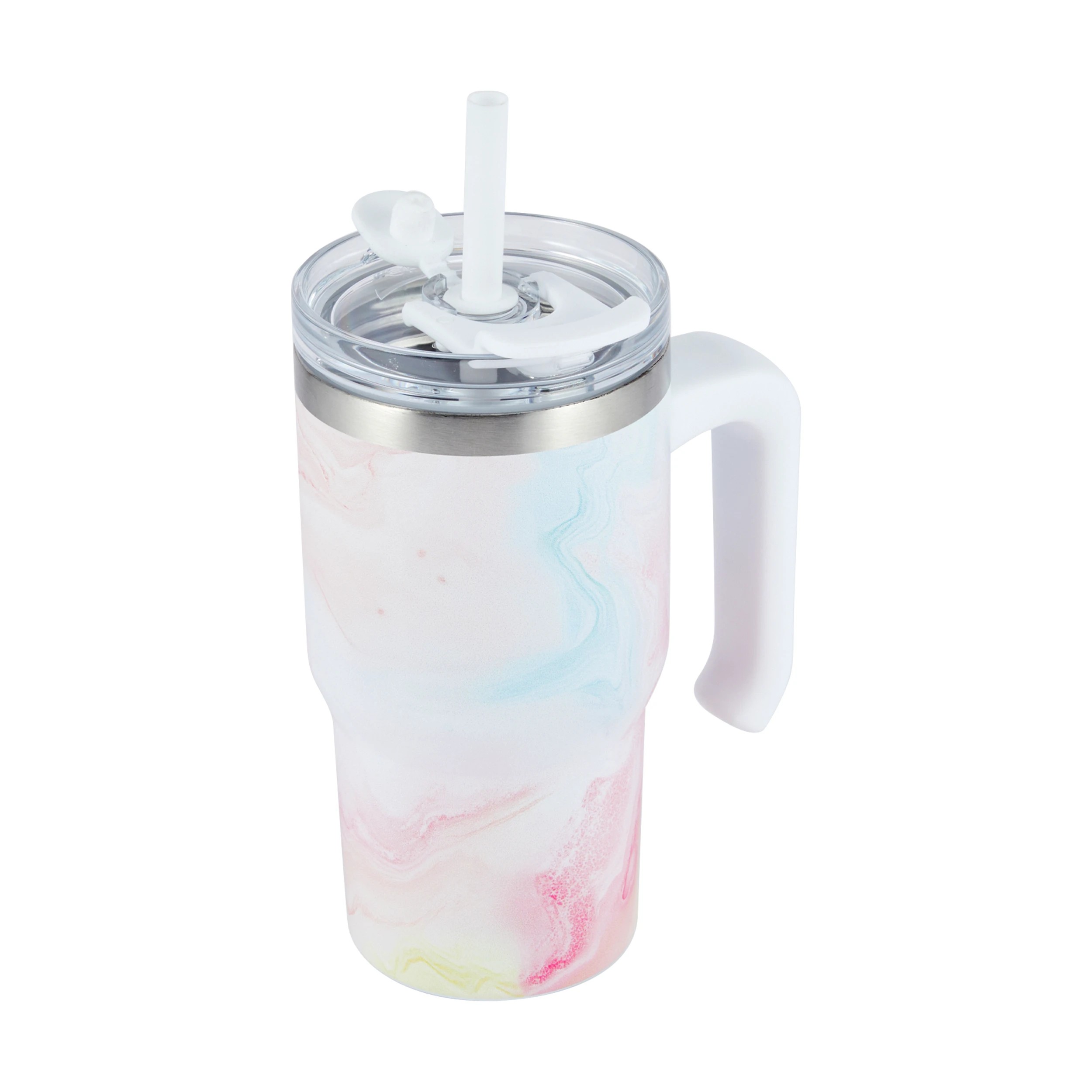 1 600ml Marble Look Tumbler with Handle, 1 of 5