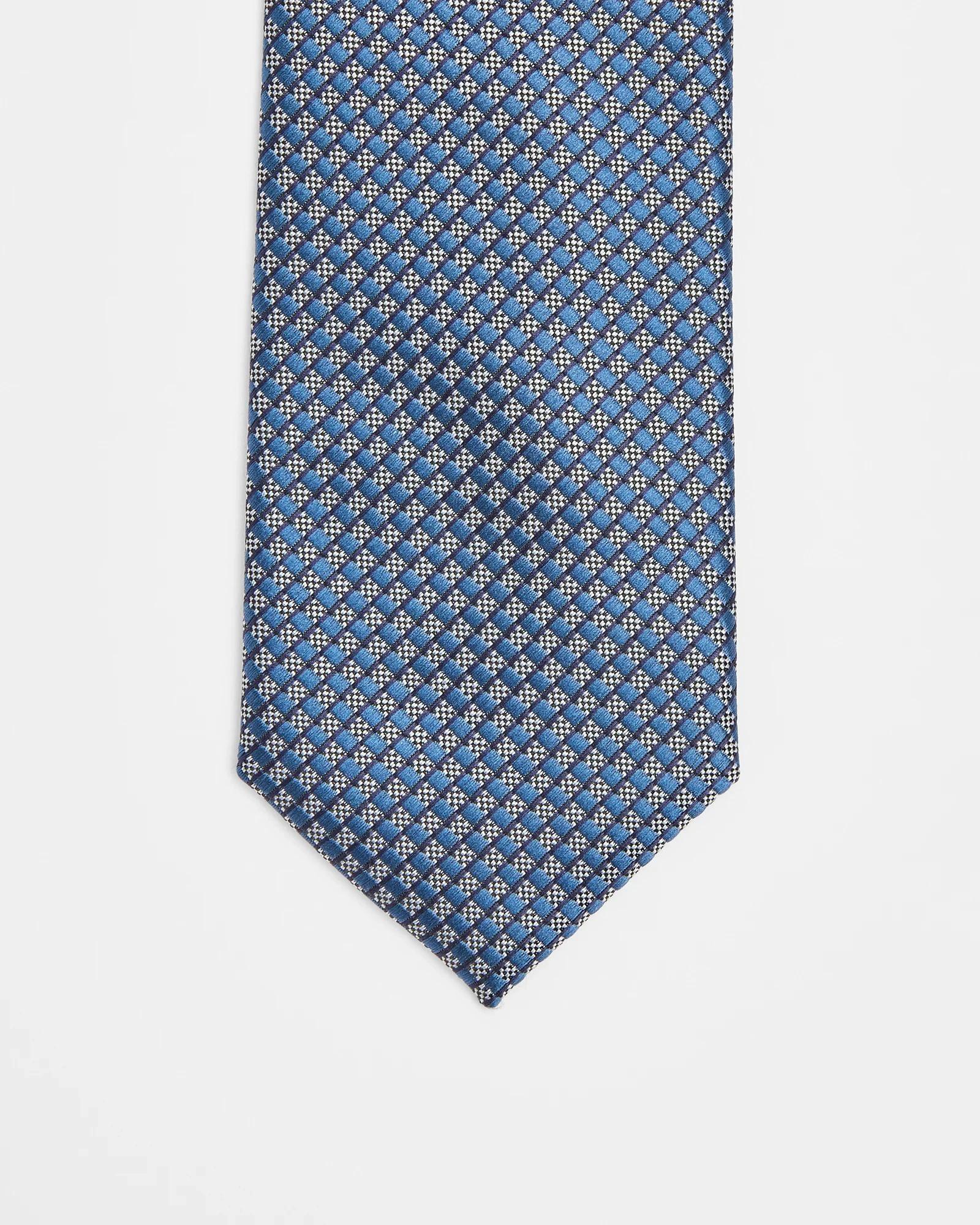 2 Target Tie and Pocket Square Set BLUE/SILVER CHECK, 2 of 2