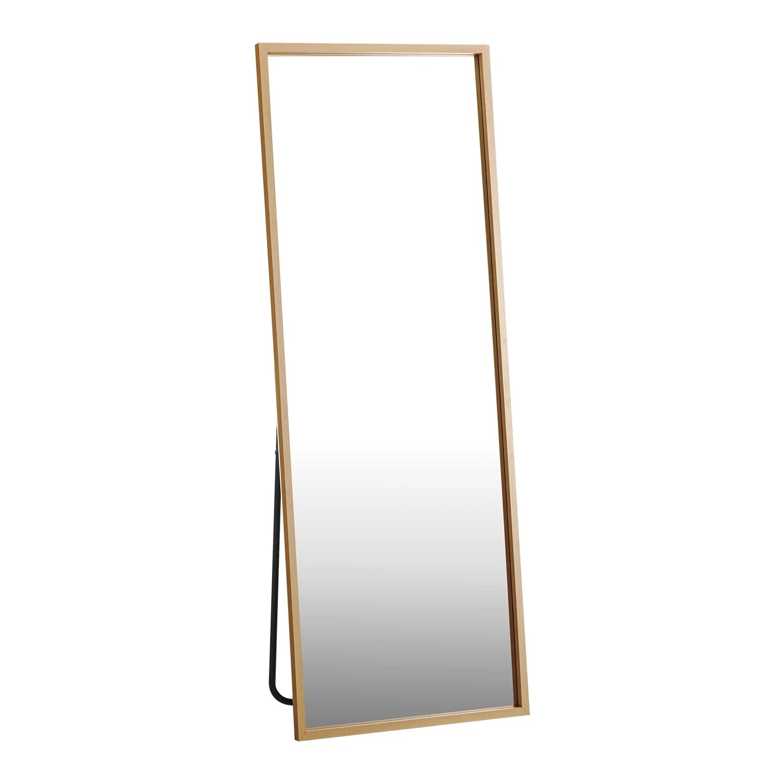 1 Oikiture Wood 166x60cm Full Length Mirror Rectangle Floor Mirrors Free Standing
 - Natural, 1 of 9