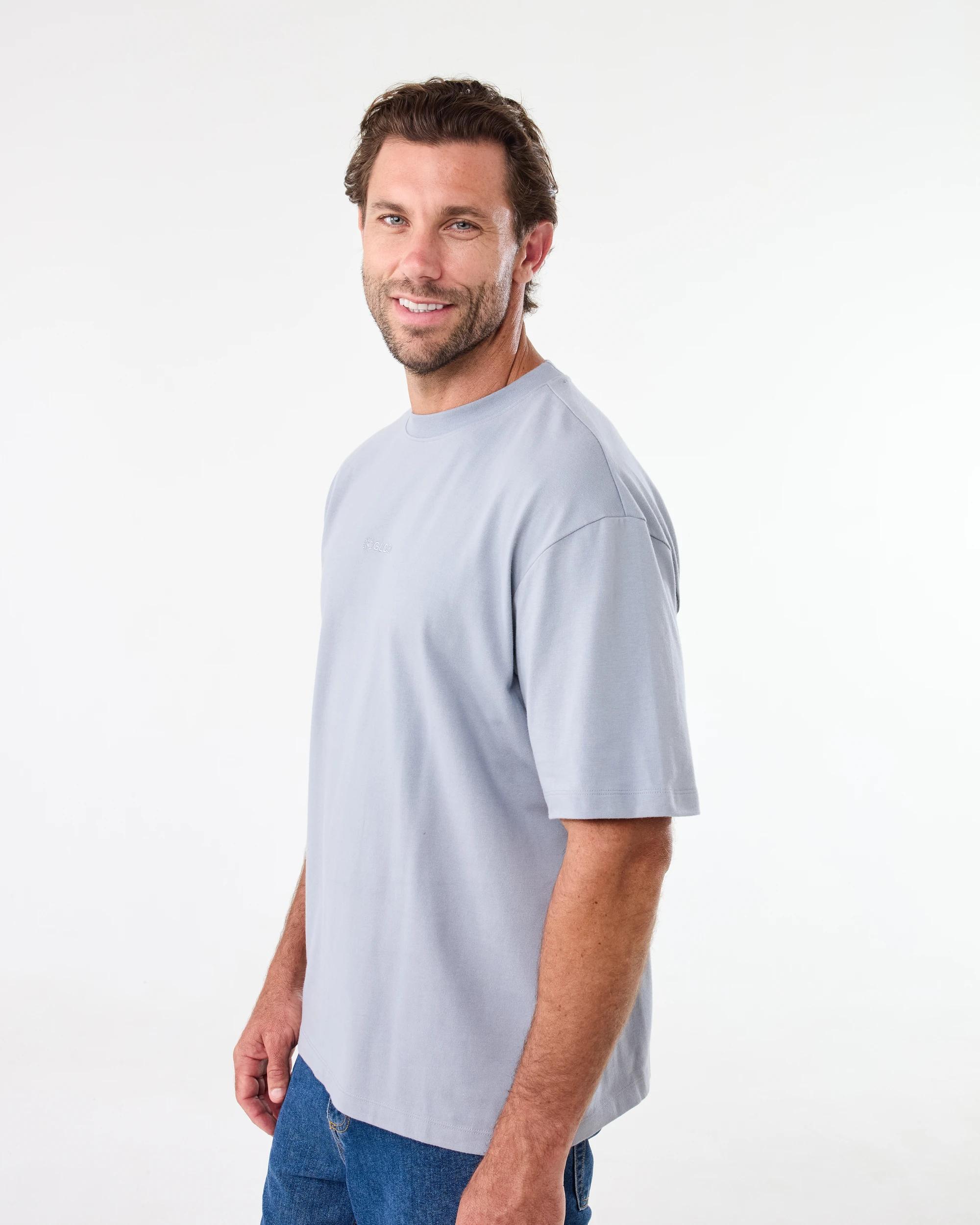 2 Oversized Heavyweight T-shirt Blu Cloud, 2 of 6