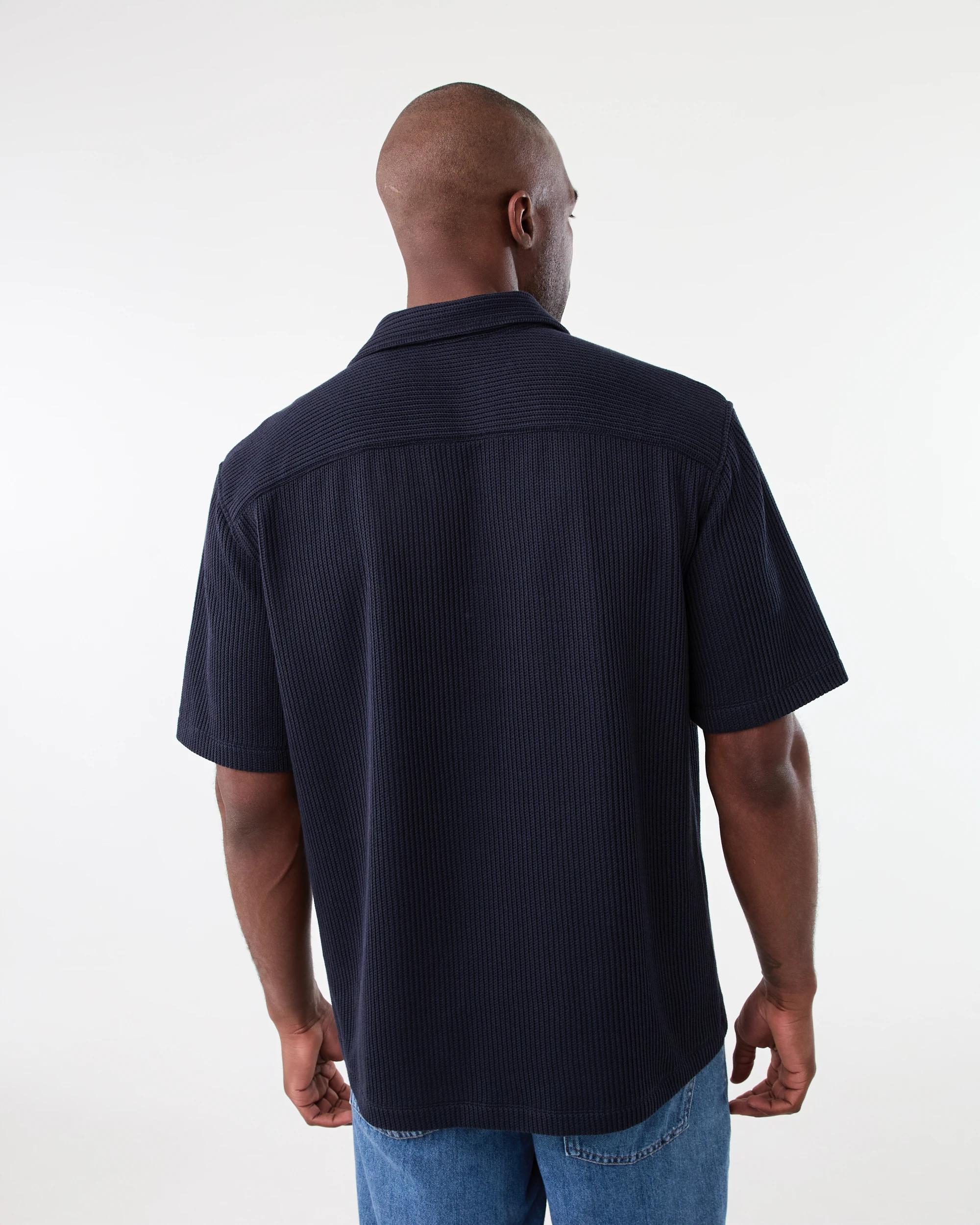 3 Short Sleeve Jacquard Knit Shirt Sky Cptn, 3 of 6