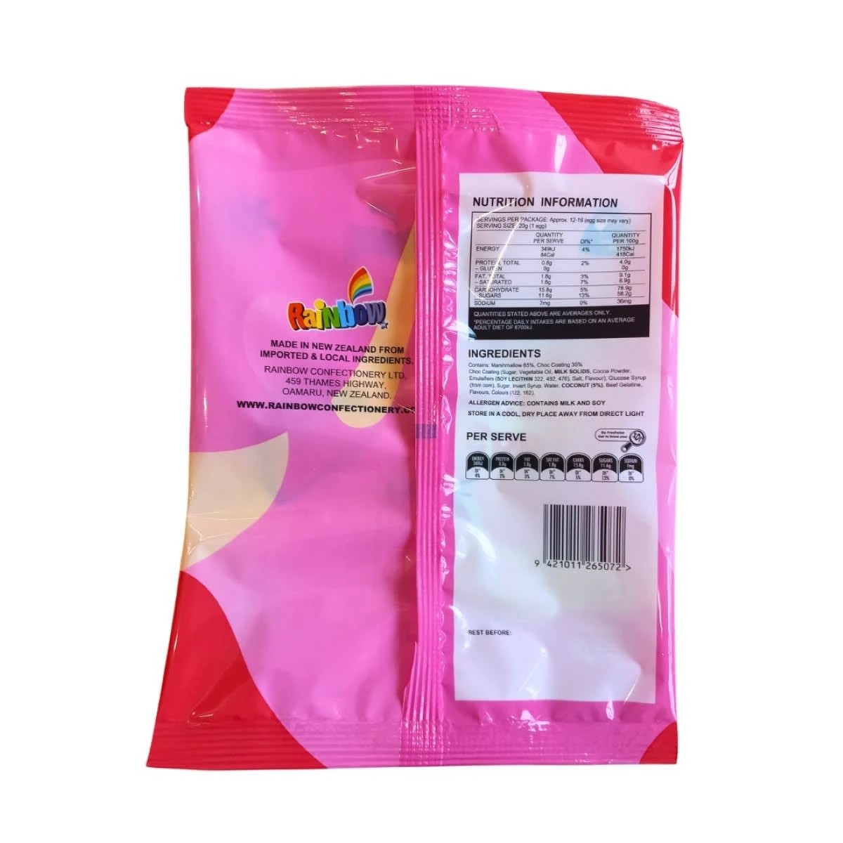 2 Rainbow Raspberry Lamington Marshmallow Easter Eggs 320g, 2 of 2