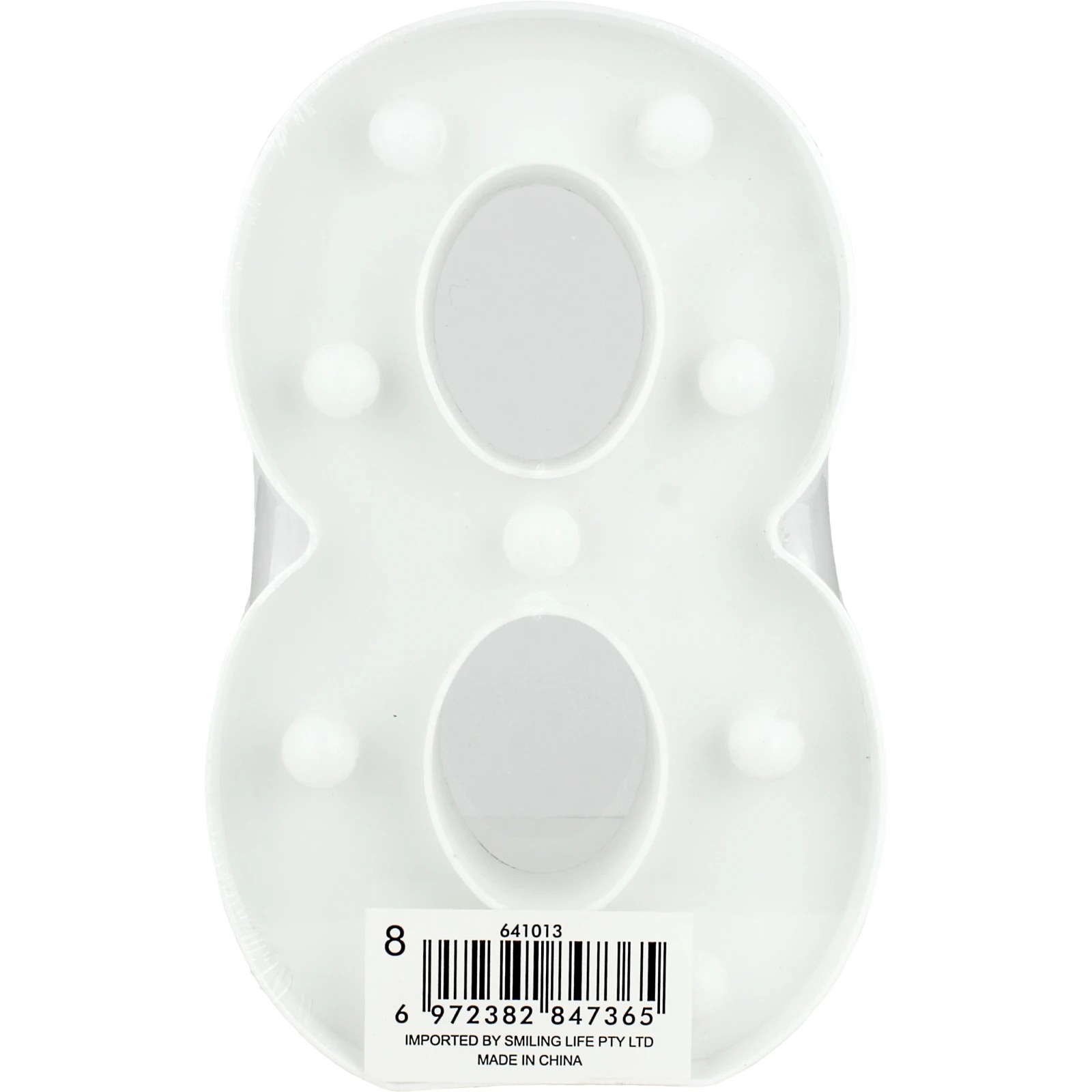 2 Party Maker LED Light Up Number 8 White, 2 of 3