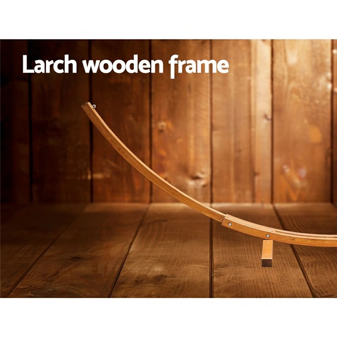 3 Gardeon Hammock Bed Outdoor Camping Garden Tassel Timber Hammock - White, 3 of 6