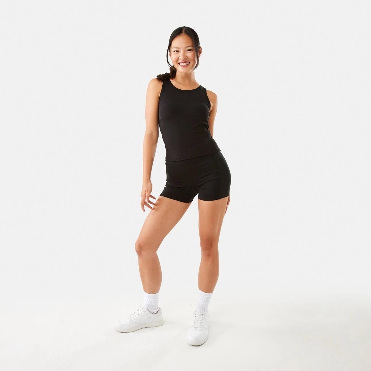 2 Active Womens Rib Support Tank BLACK, 2 of 6