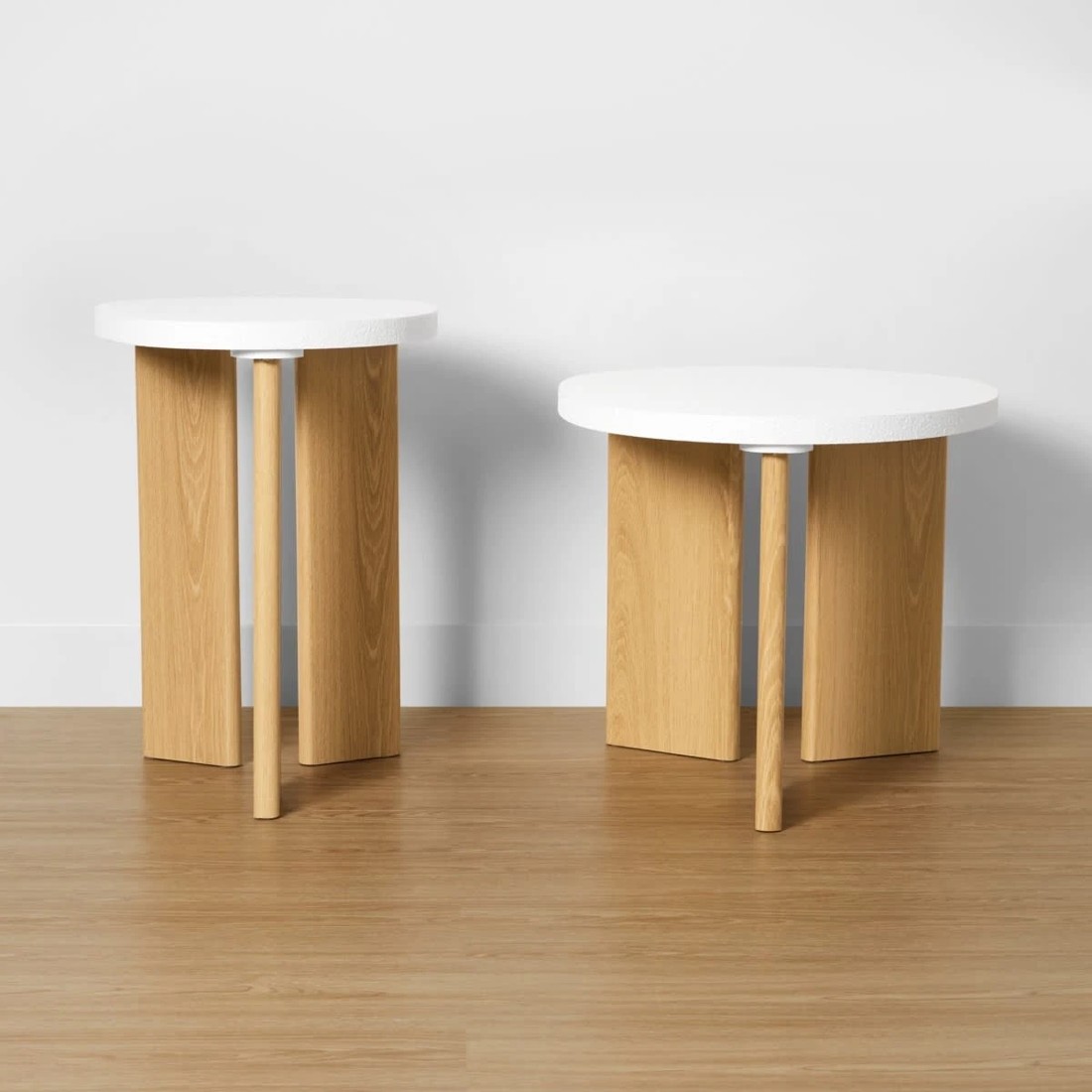 4 Set of 2 Textured Coffee Tables, 4 of 8