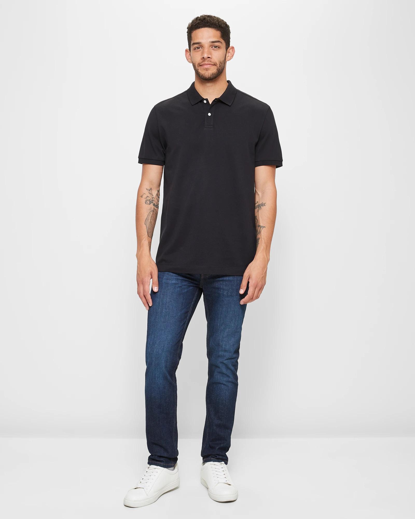 2 Target Australian Cotton Pique Polo Shirt BLACK, 2 of 6