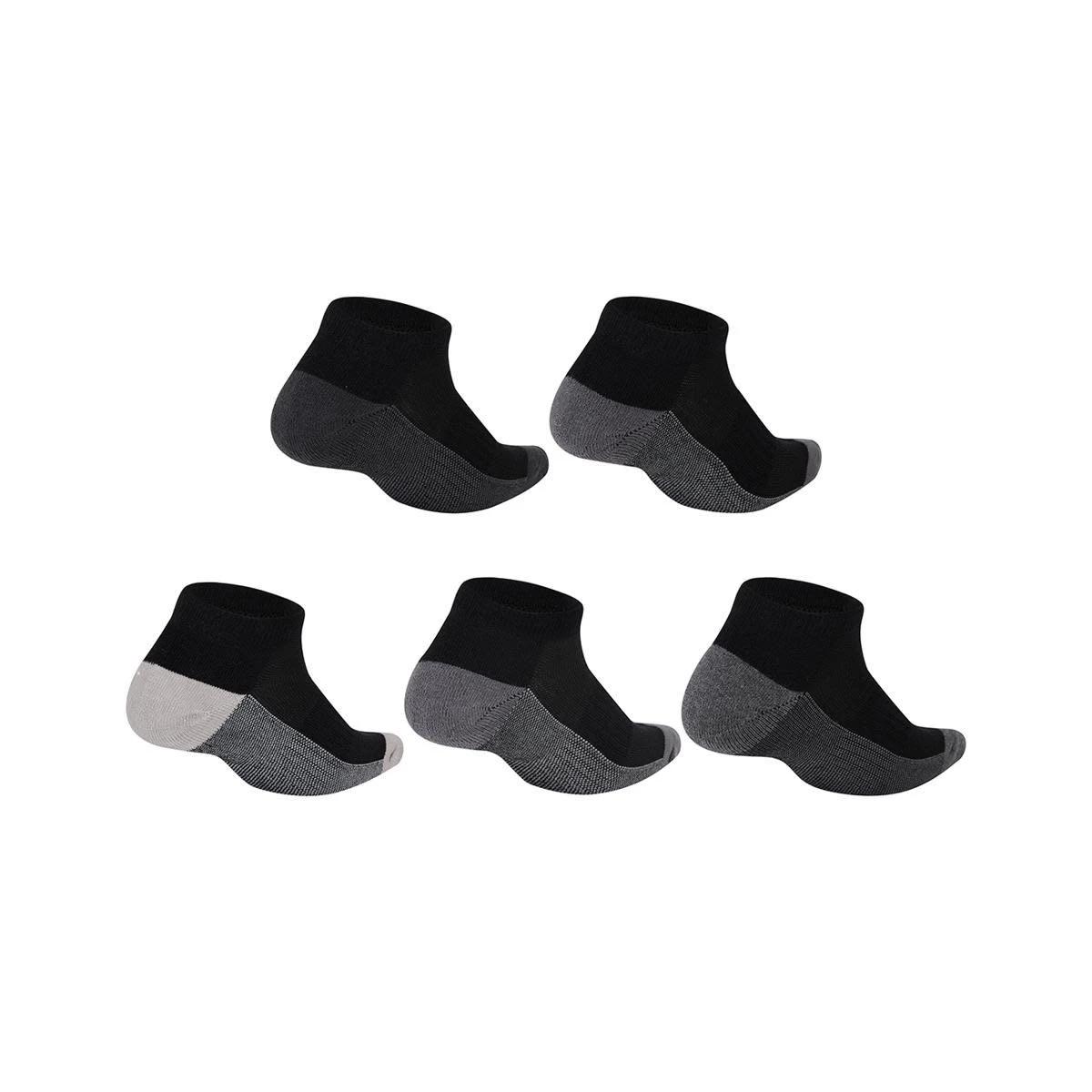 2 Active 5 Pack Low Cut Tough Sports Socks BLACK, 2 of 3