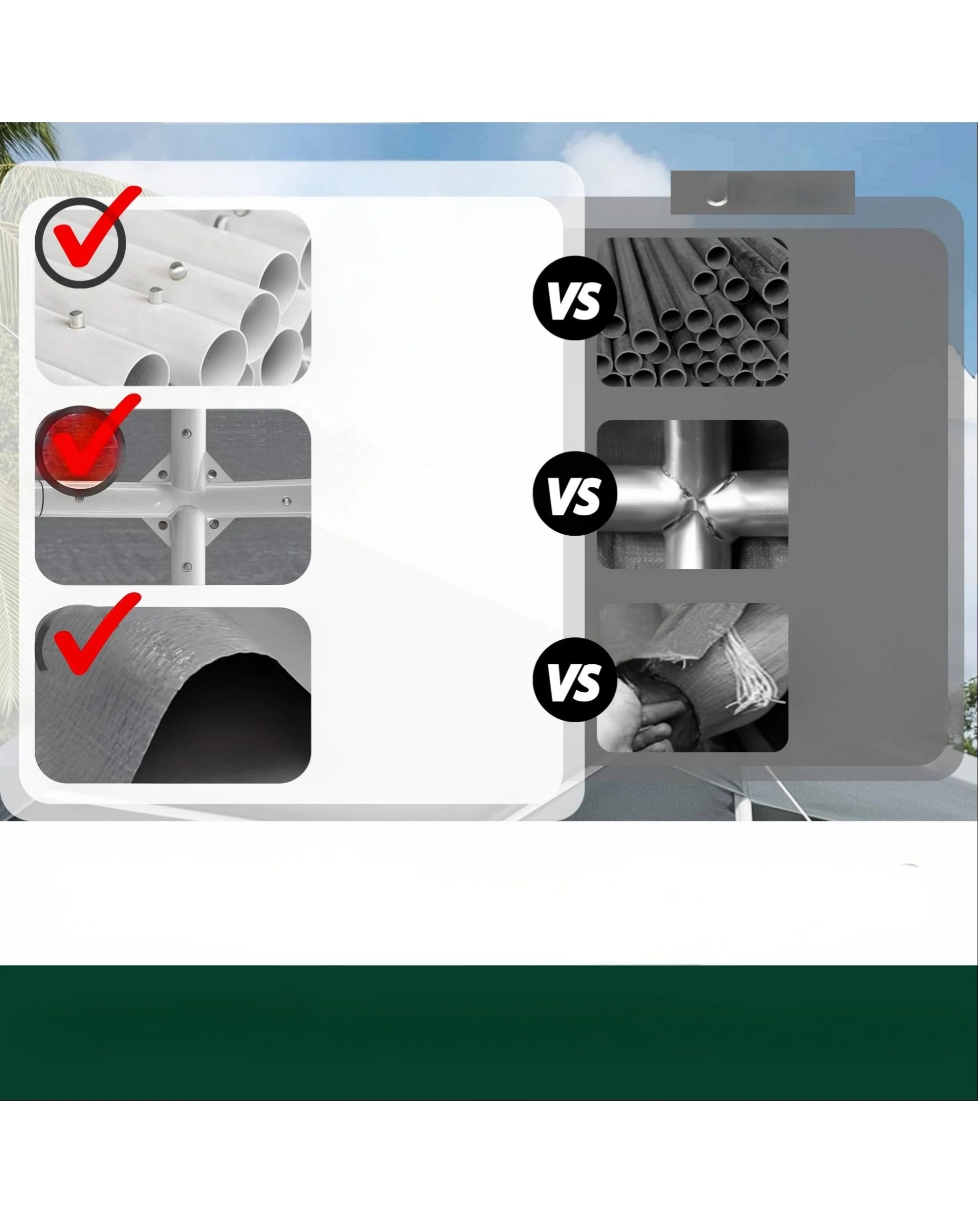 4 Advwin 3x6m Carport Canopy Portable Garage w/ Built-in Sandbags - Grey, 4 of 7