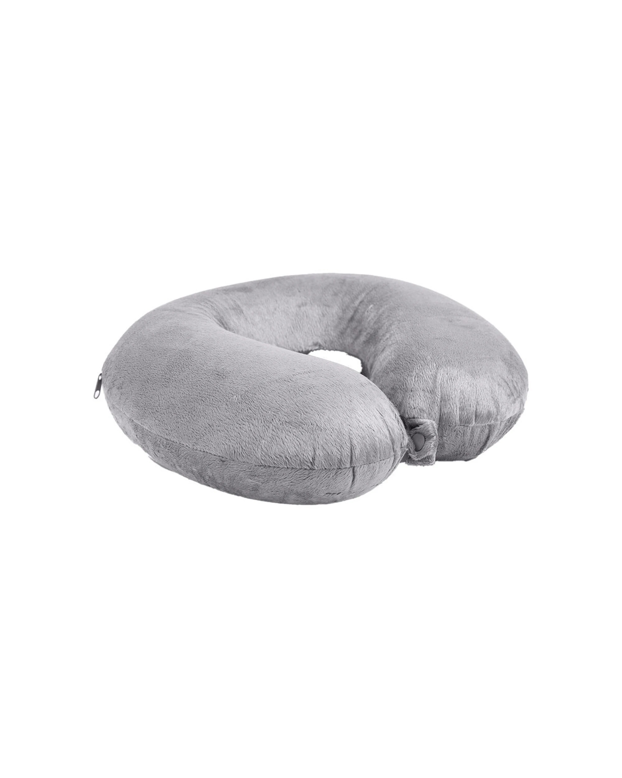 3 Milano 2PK Decor Polyester Memory Foam Travel Neck Support Pillow 30x30cm - Grey, 3 of 6