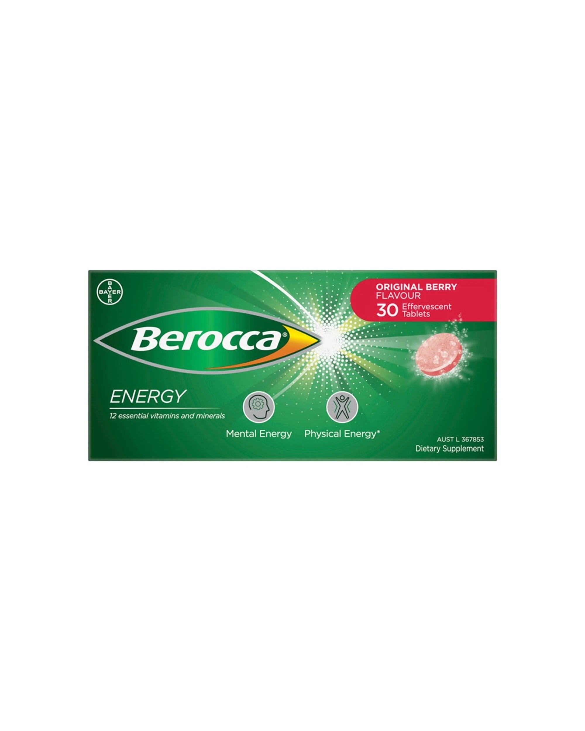 2 Berocca 30pc Energy Original Berry Flavour Effervescent Tablets Multivitamin, 2 of 7