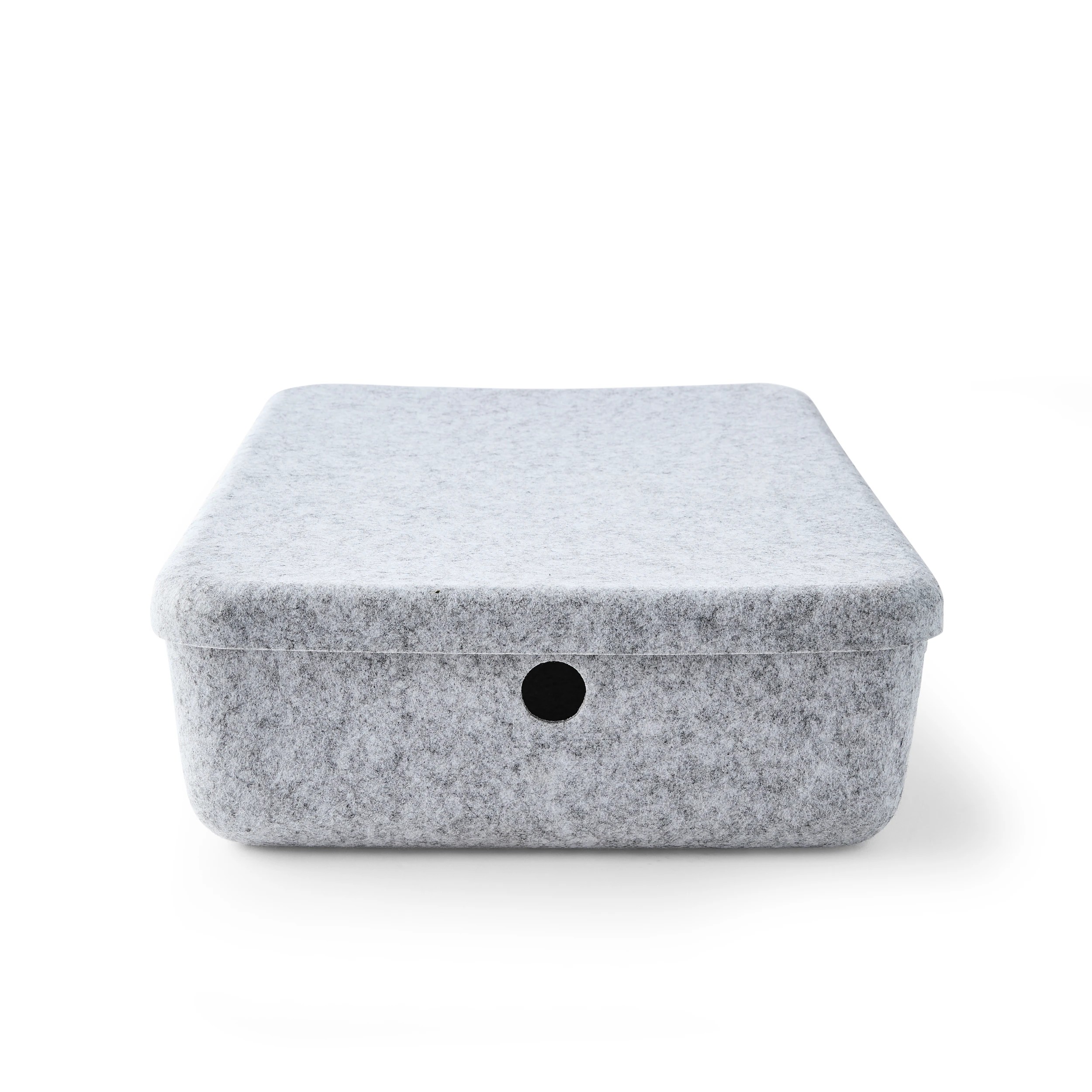 9 Felt Underbed Basket with Lid - Grey, 9 of 10