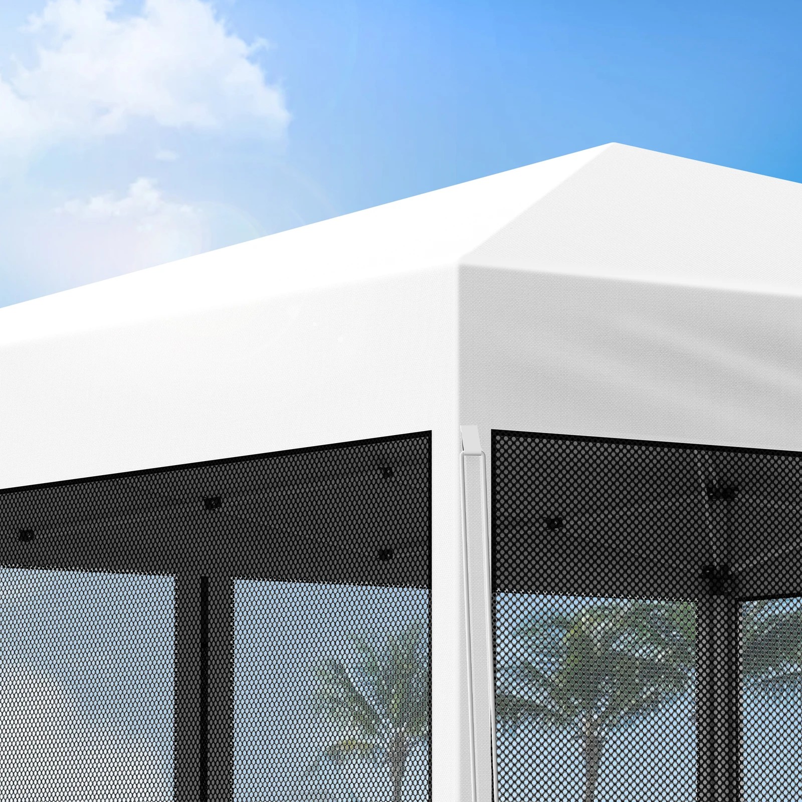 5 Alfordson Pop Up Marquee Outdoor Tent Mesh Wall 3x3m Gazebo - White, 5 of 10