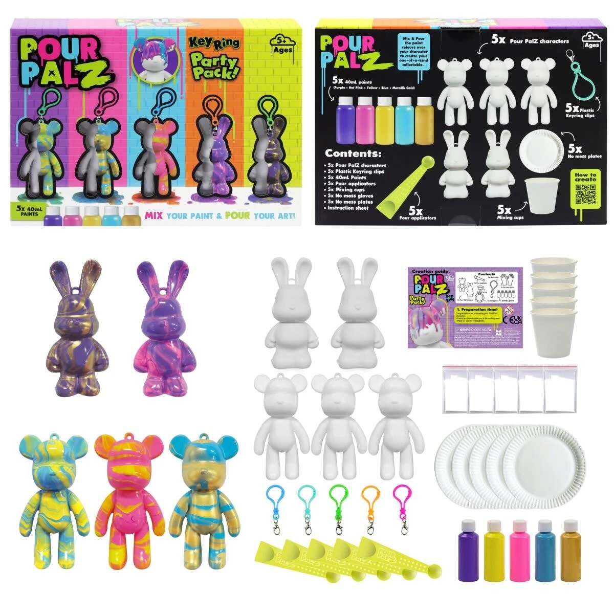3 Pour Palz Mini Keyring Party Pack, 3 of 10