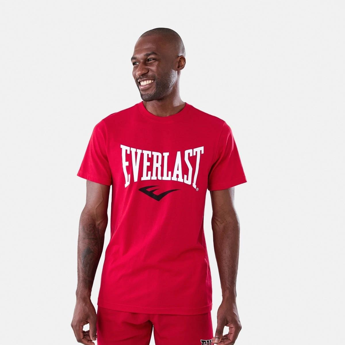 1 Everlast Mens Boxing T-shirt EVER CRIMSON RED, 1 of 6