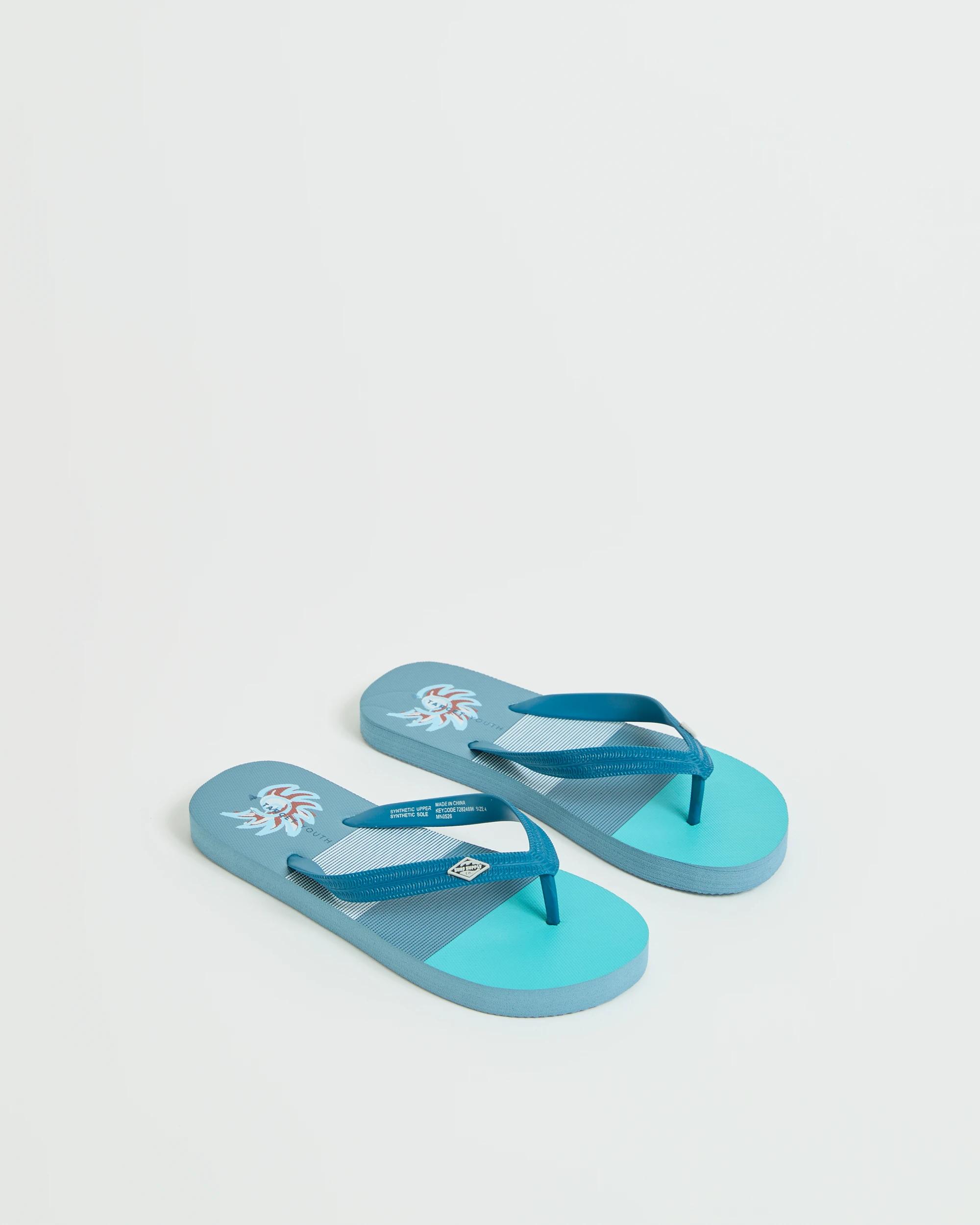 2 Target Kids Junior/Senior Printed Thongs BLUE, 2 of 3