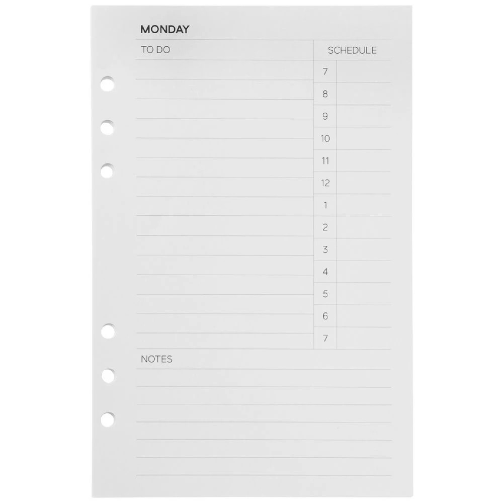 1 Otto Desk Undated Daily Time Planner Refill Plain, 1 of 2