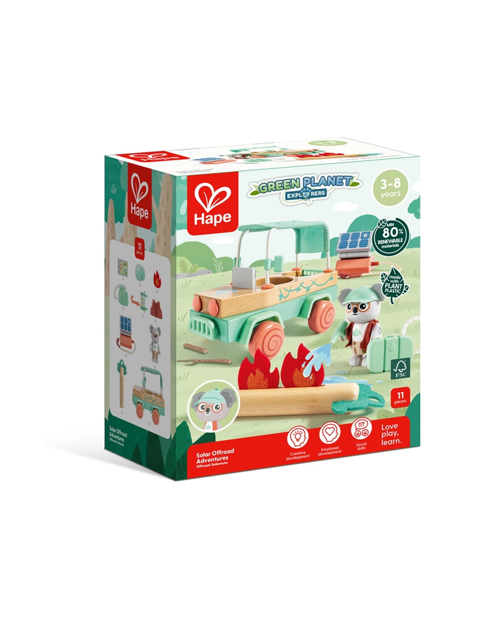 2 Hape Solar Powered Offroad Adventures Rescue Car Activity Toy For Kids - Multi, 2 of 4
