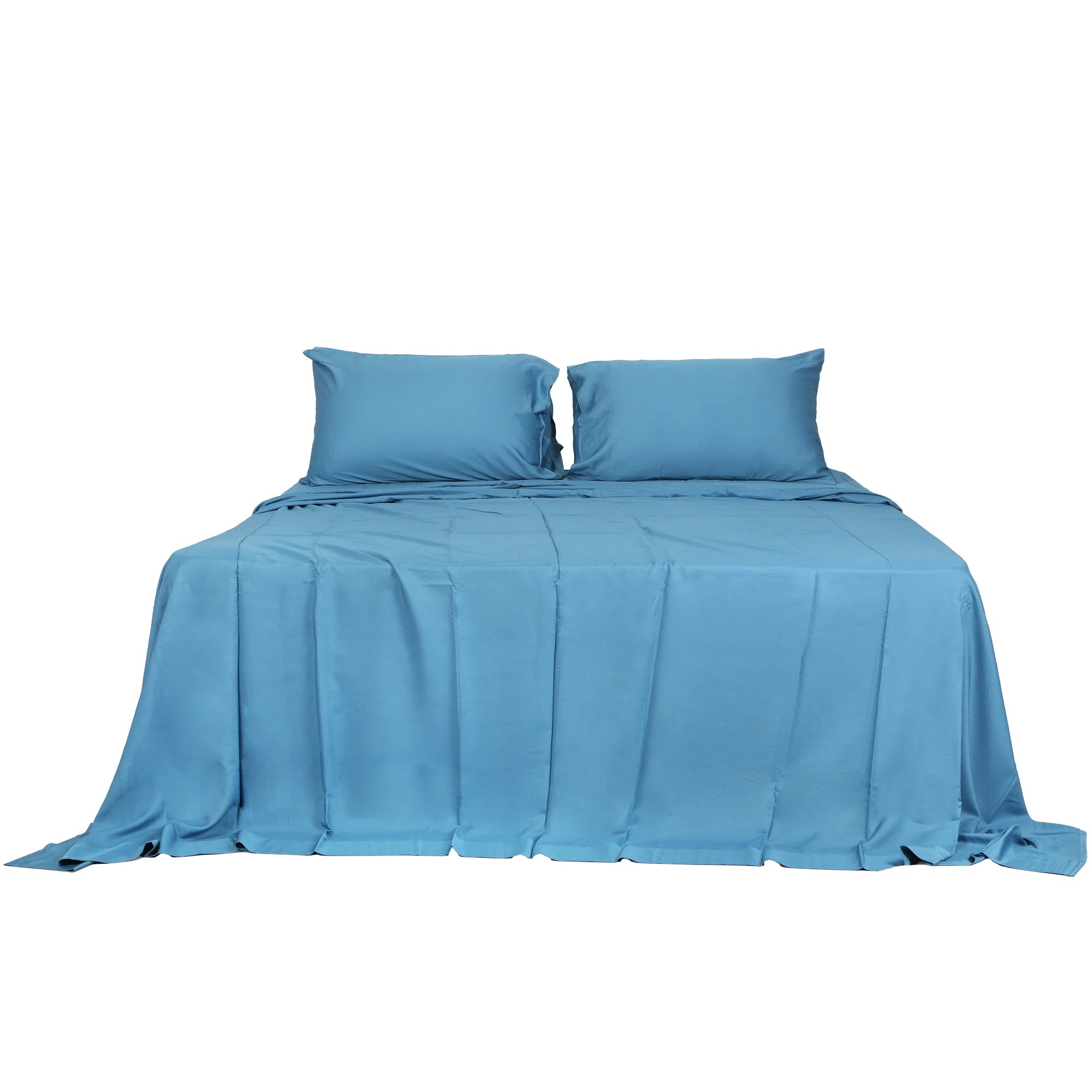 2 Dreamz King Blue Bamboo Fitted Sheet Set
 - King Bed
 - King Bed
 - King Bed, 2 of 3