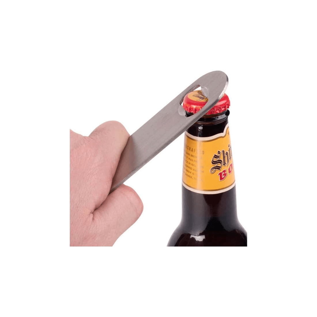 2 Bartender Stainless Steel Bar Blade Bottle Opener High Quality Durable Tool
 - Silver, 2 of 3