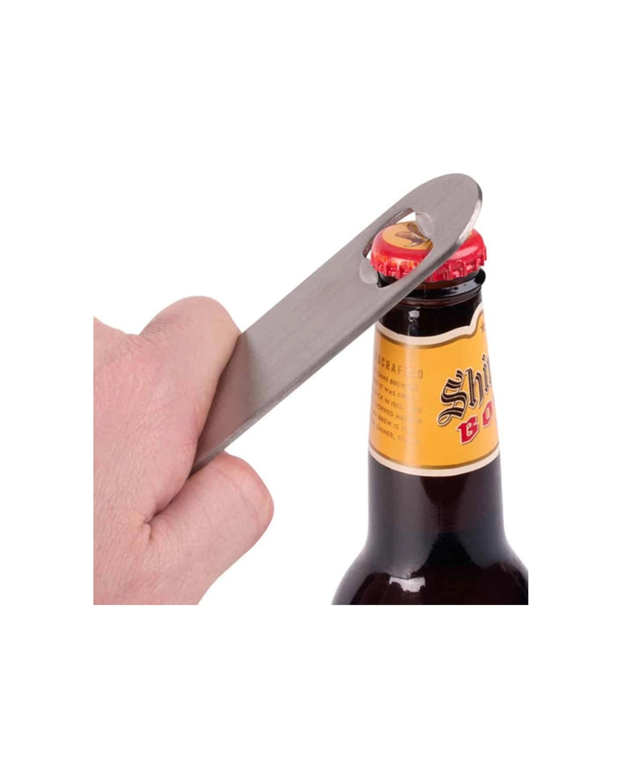 2 Bartender Stainless Steel Bar Blade Bottle Opener High Quality Durable Tool - Silver, 2 of 3