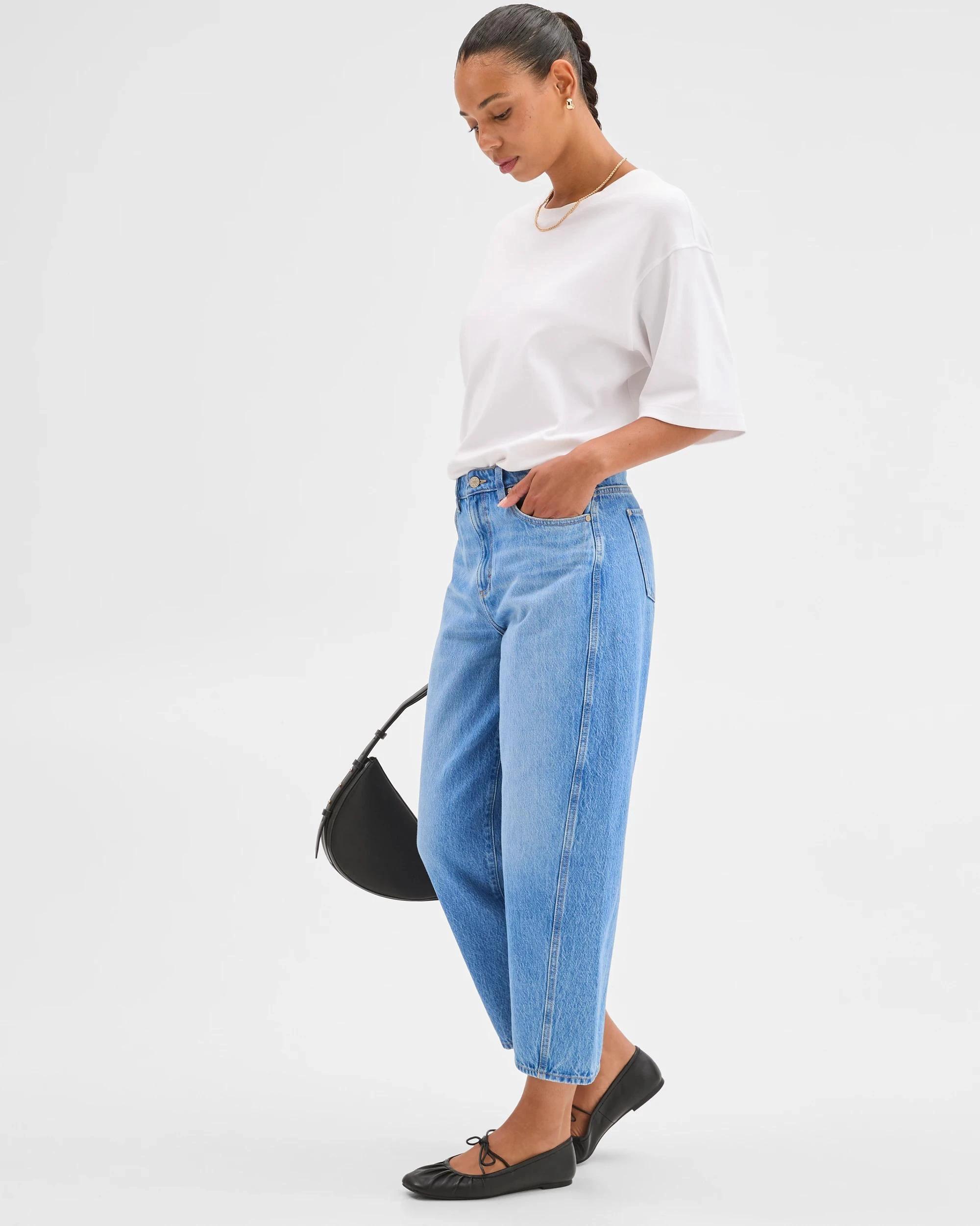 3 Target Denim Harper Barrel Forward Seam Jeans BRIGHT INDIGO, 3 of 3