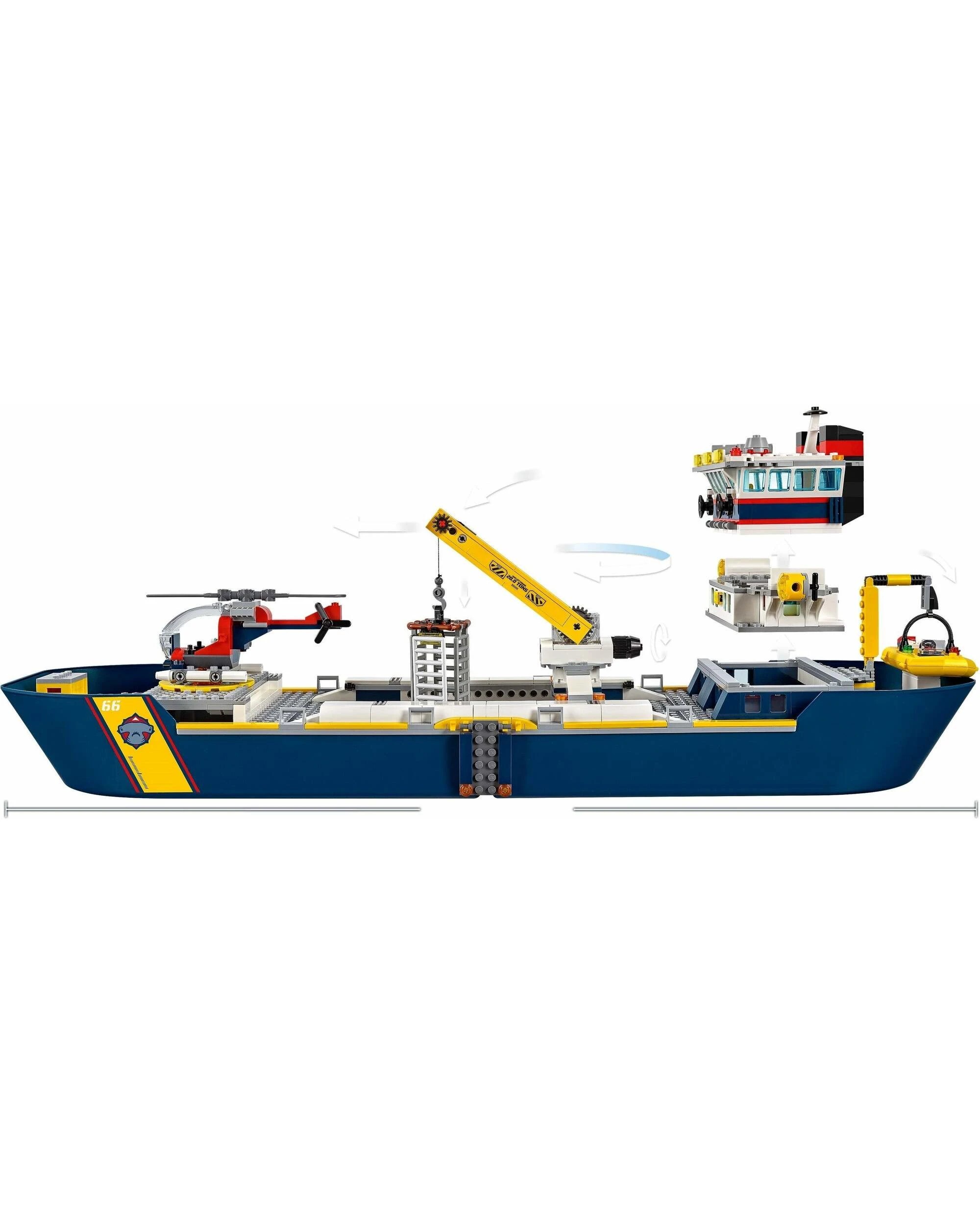 5 LEGO 60266 Ocean Exploration Ship: Floating Ship with Submarine & Helicopter, 5 of 5