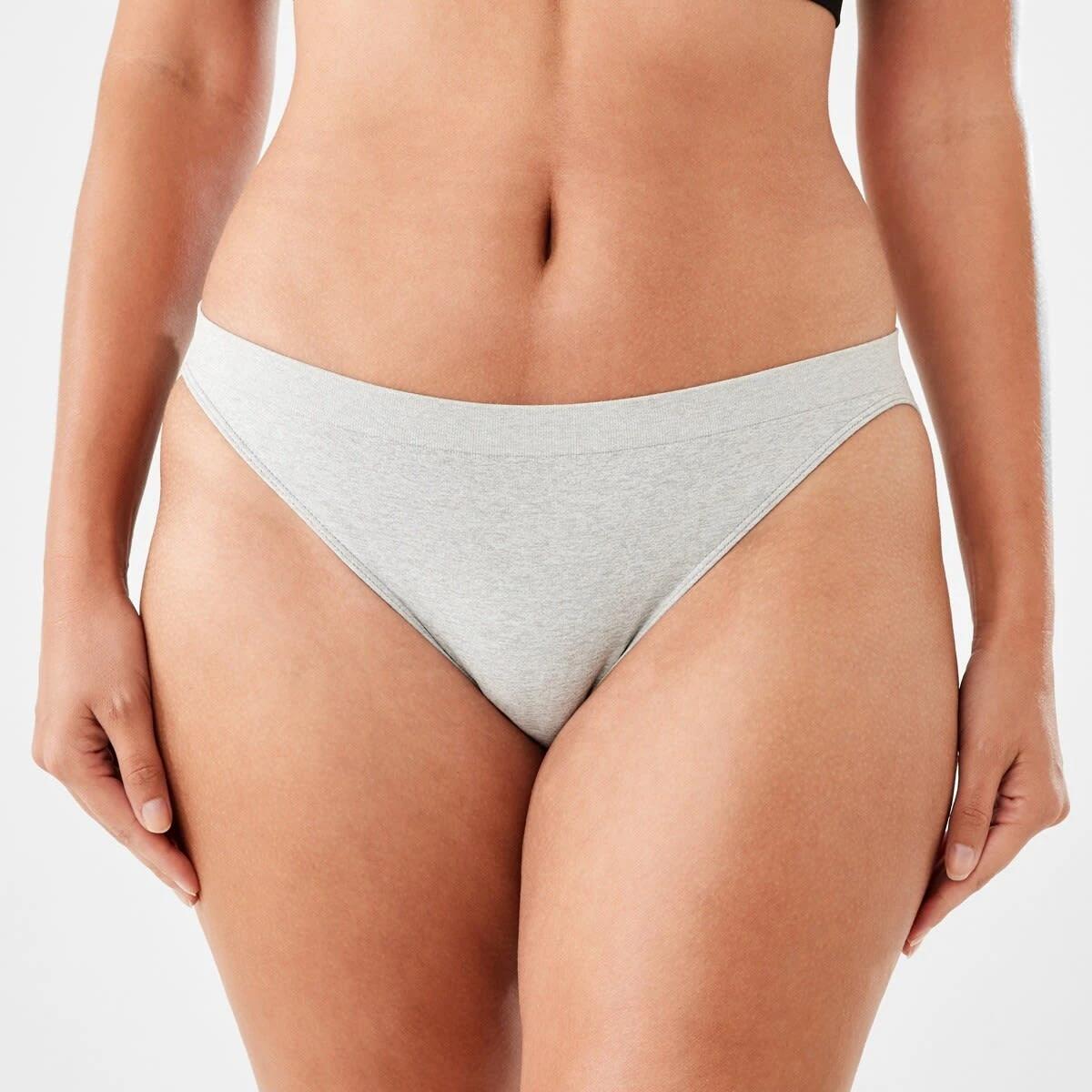 1 Ultra Smooth Seamfree Bikini Briefs SILVER MARLE, 1 of 4