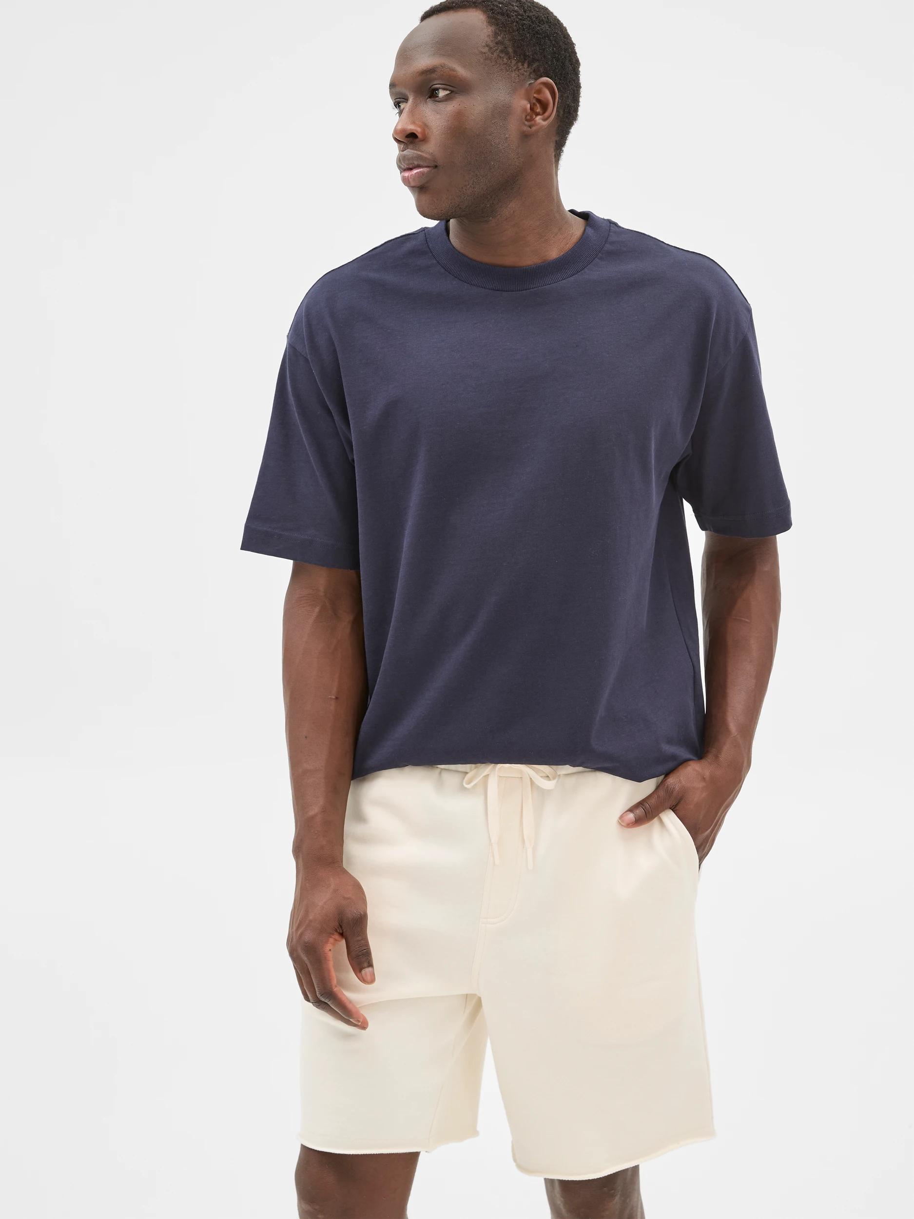 2 Australian Cotton Washed Fleece Shorts- Commons BONE, 2 of 6